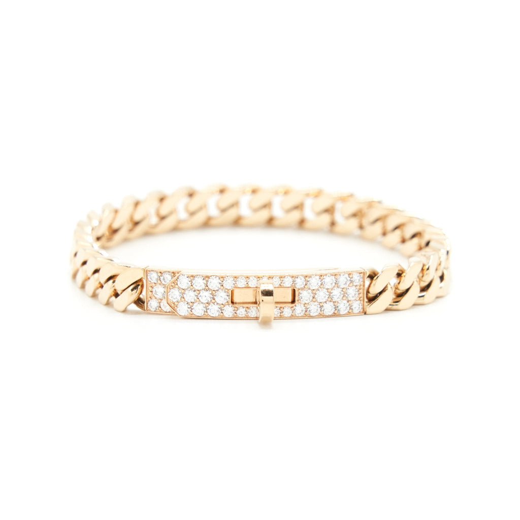 HERMES KELLY GOURMET THE BRACELET ROSE GOLD WITH DIAMONDS