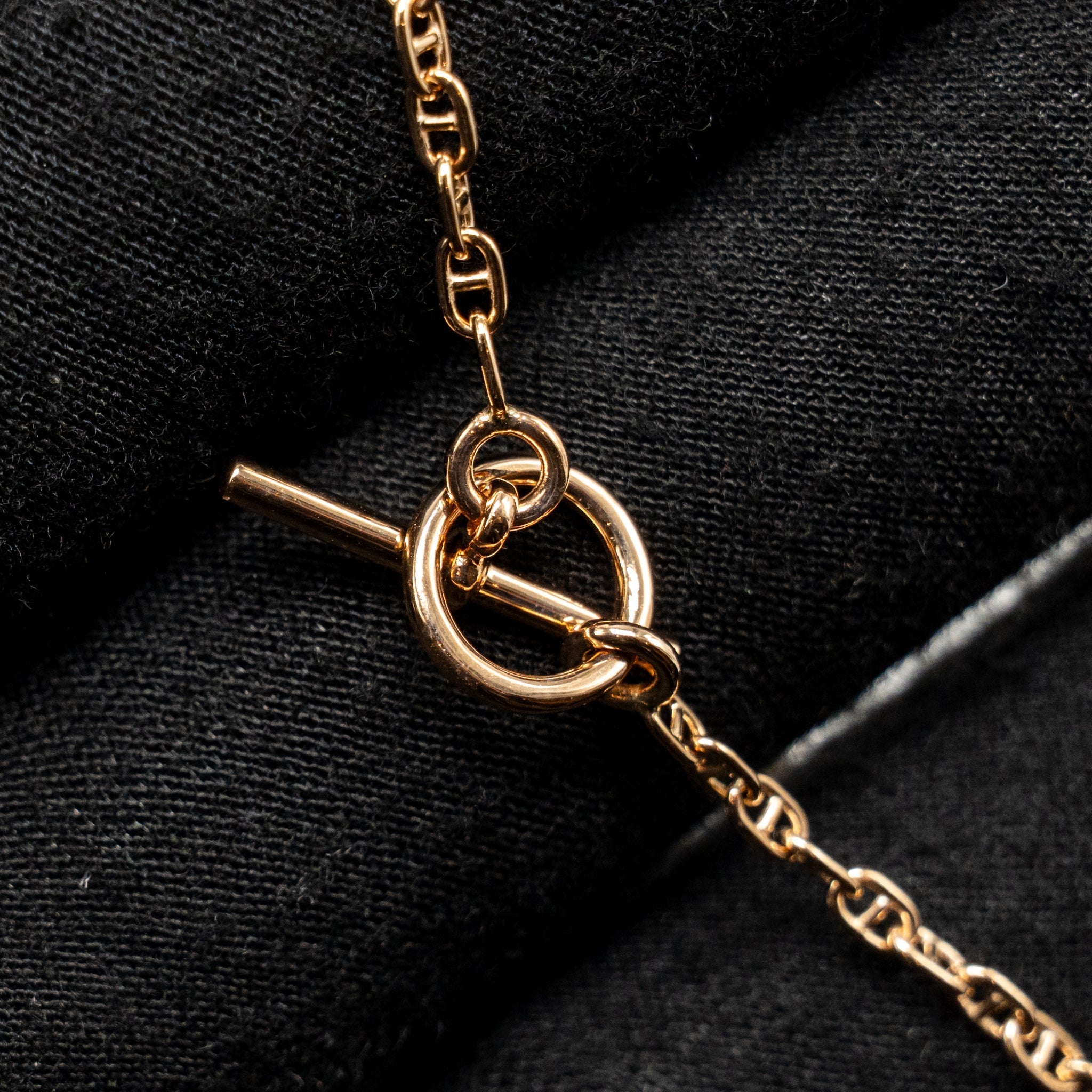 HERMES NEW FARANDOLE BRACELET ROSE GOLD DIAMONDS
