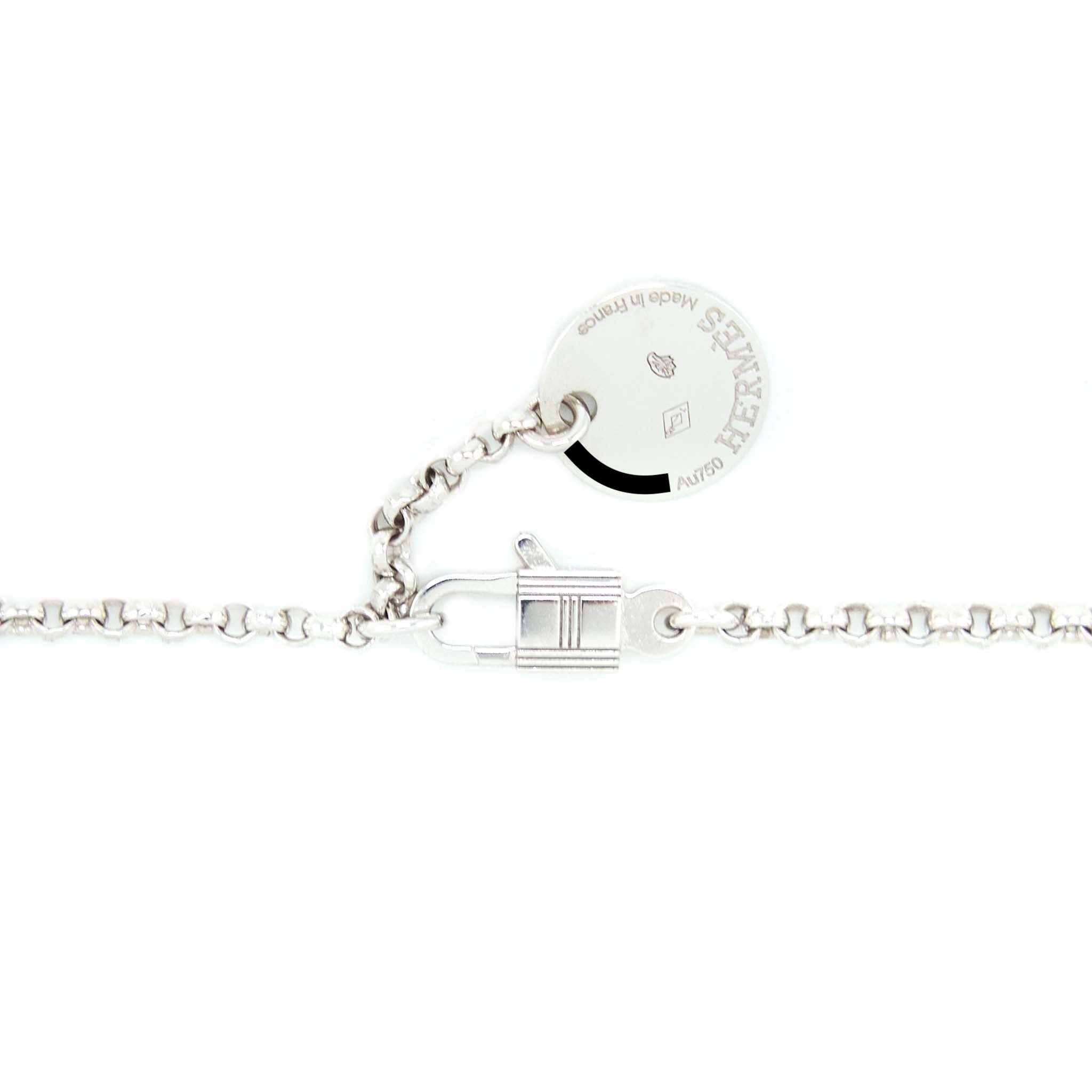 HERMES KELLY CLOCHE THE NECKLACE SMALL MODEL WHITE GOLD DIAMONDS