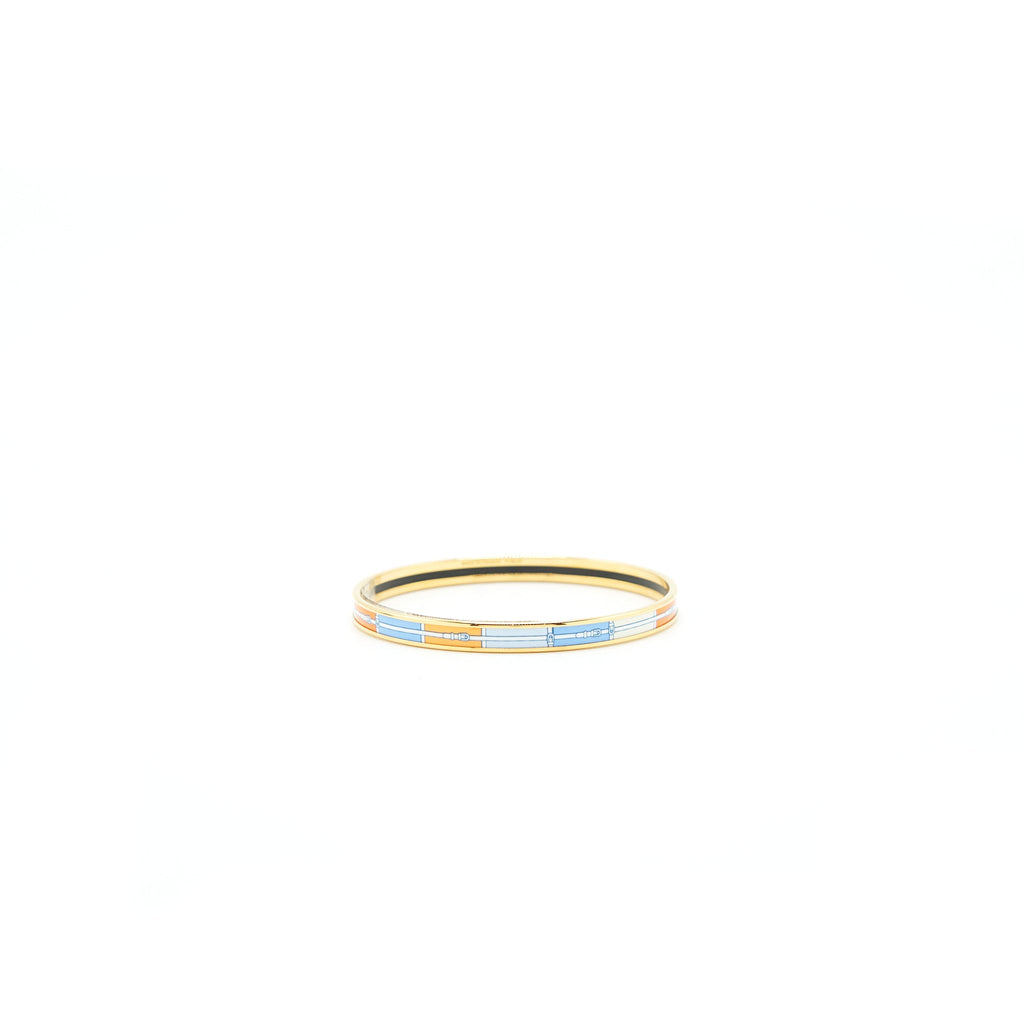 HERMES COUVERTURES BRACELET PM ORANGE/BLUE