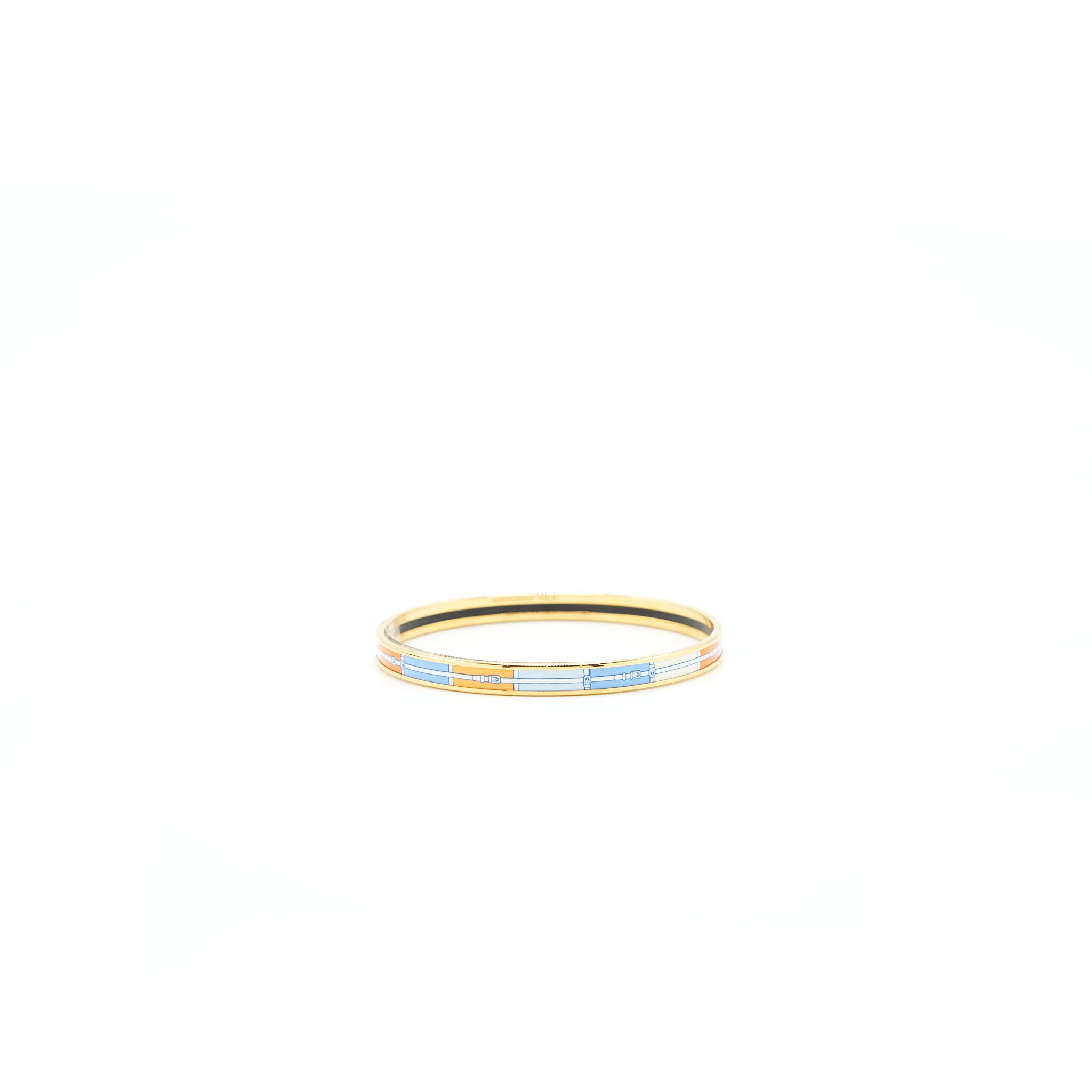 HERMES COUVERTURES BRACELET PM ORANGE/BLUE