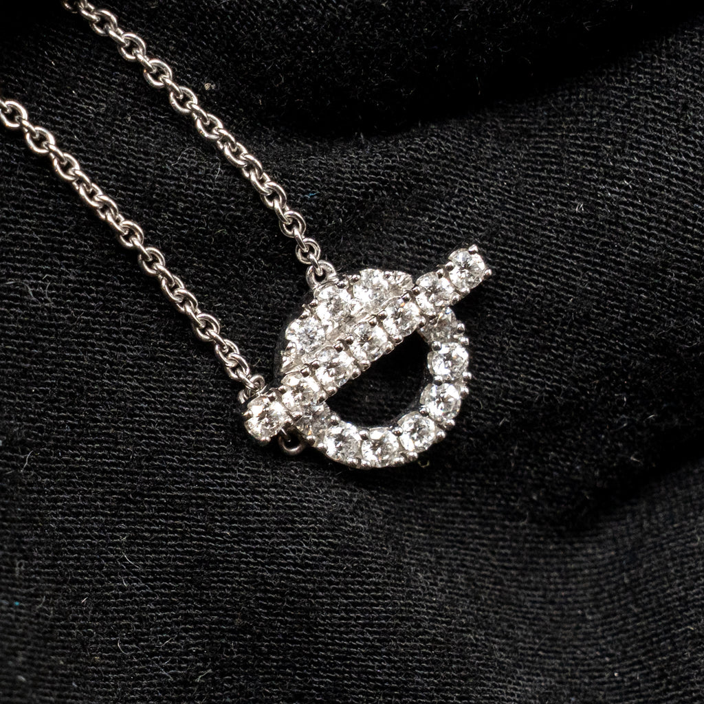 HERMES FINESSE PENDANT WHITE GOLD DIAMONDS