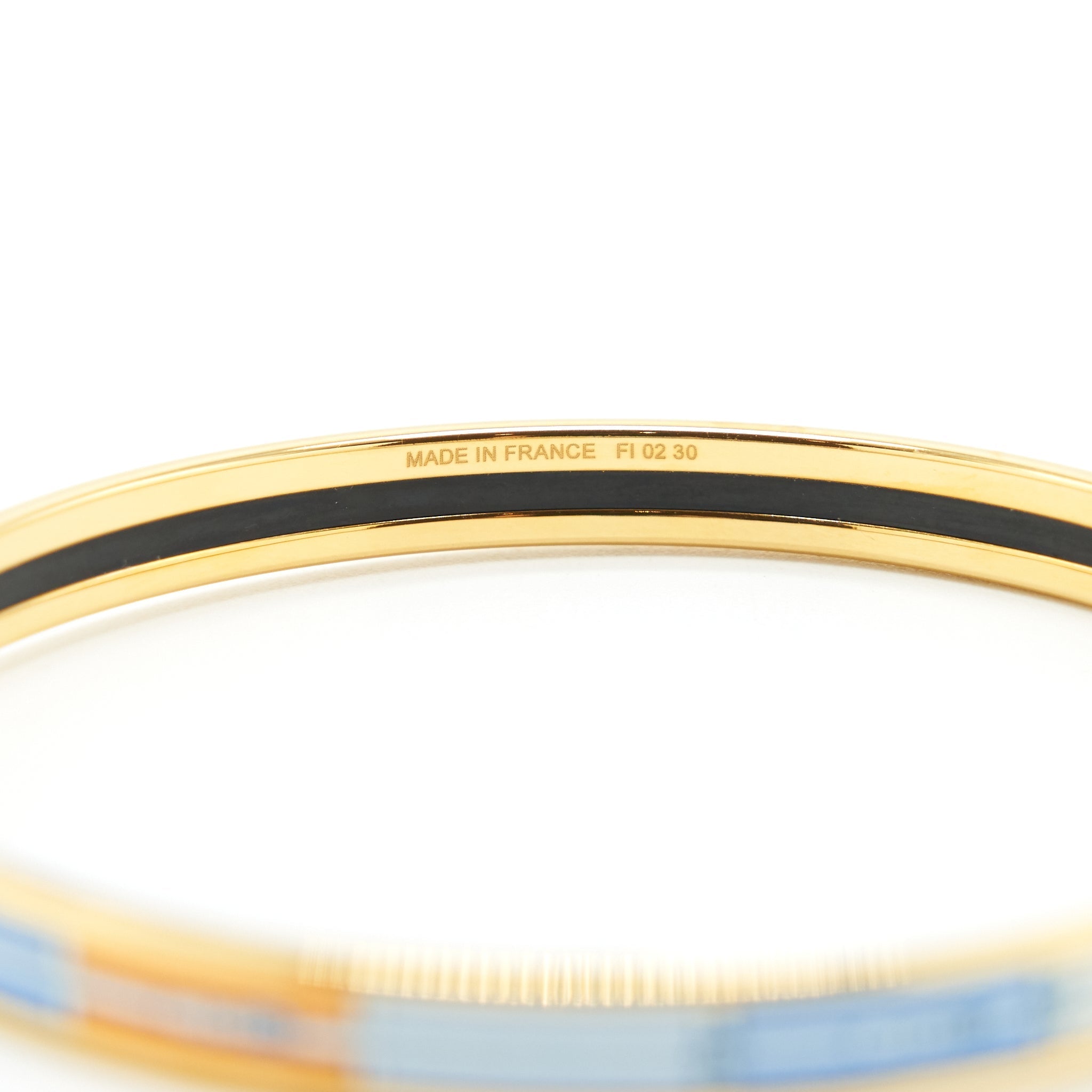 HERMES COUVERTURES BRACELET PM ORANGE/BLUE