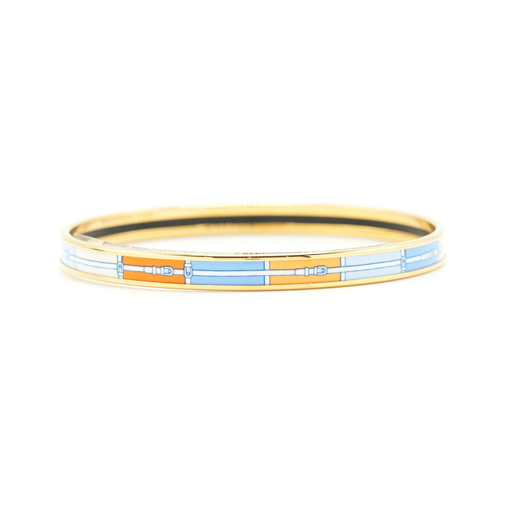 HERMES COUVERTURES BRACELET PM ORANGE/BLUE