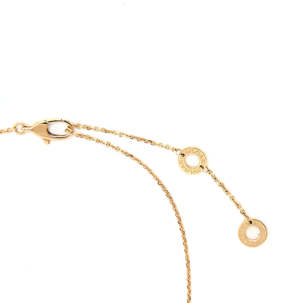 BVLGARI DIVA`S DREAM NECKLACE MOTHER OF PEARL WITH DIAMOND ROSE GOLD