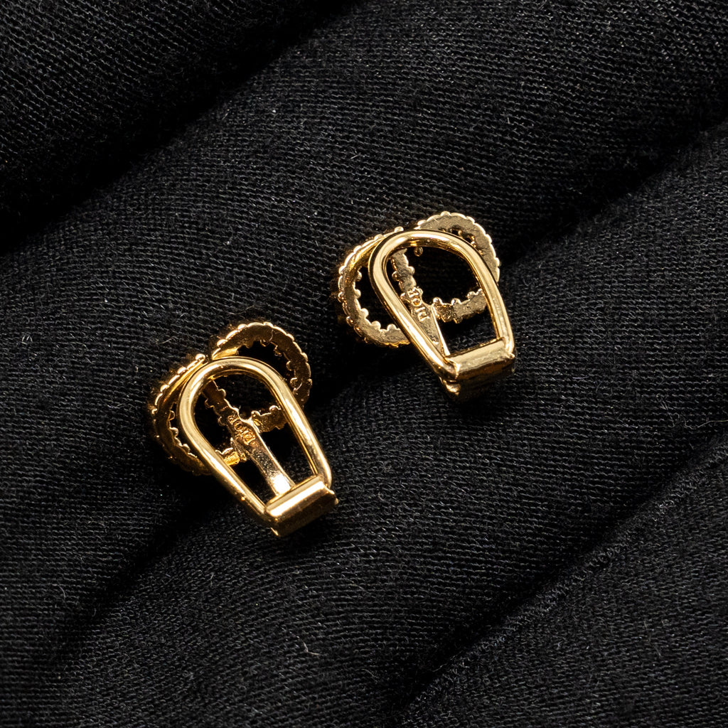 DIOR CRYSTAL CD EAR CLIPS SILVER/GOLD TONE (SELL IN A SET)