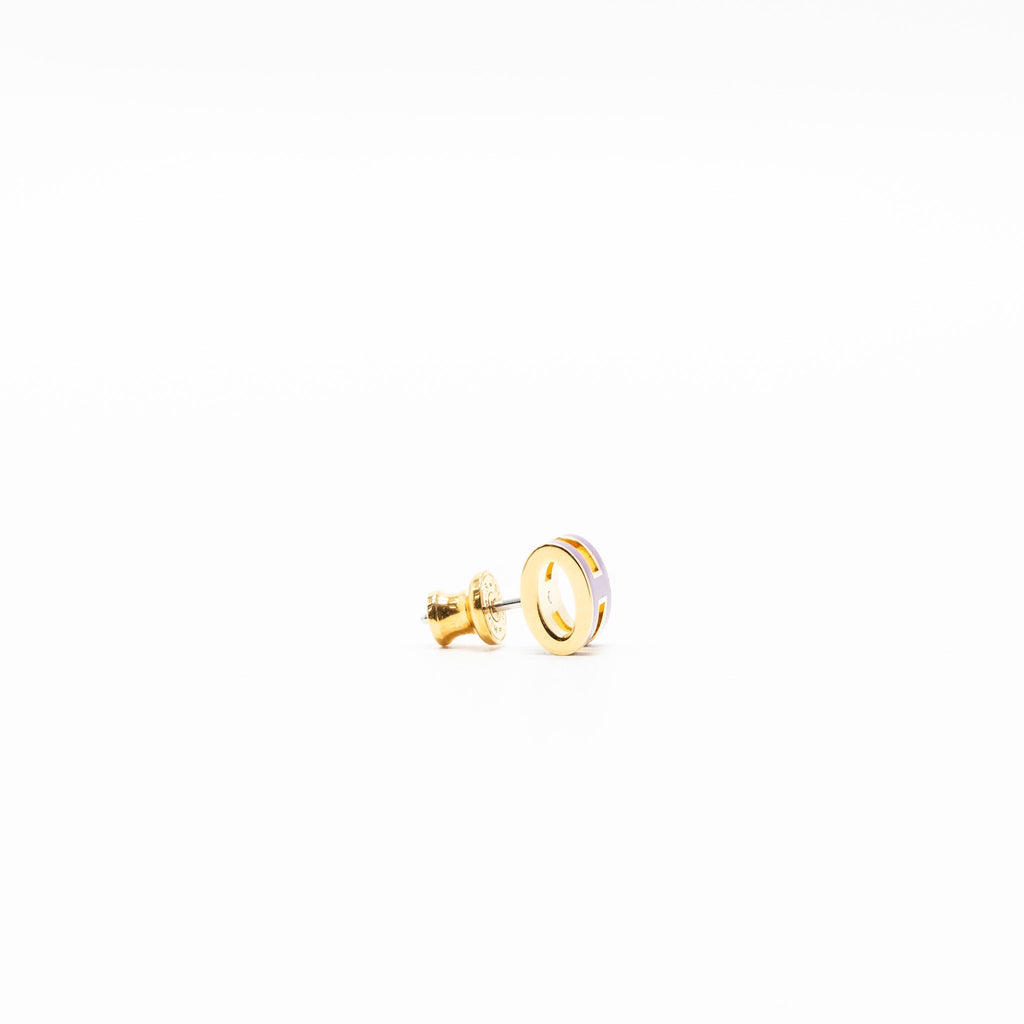 HERMES MINI POP H EARRINGS ANEMONE GHW