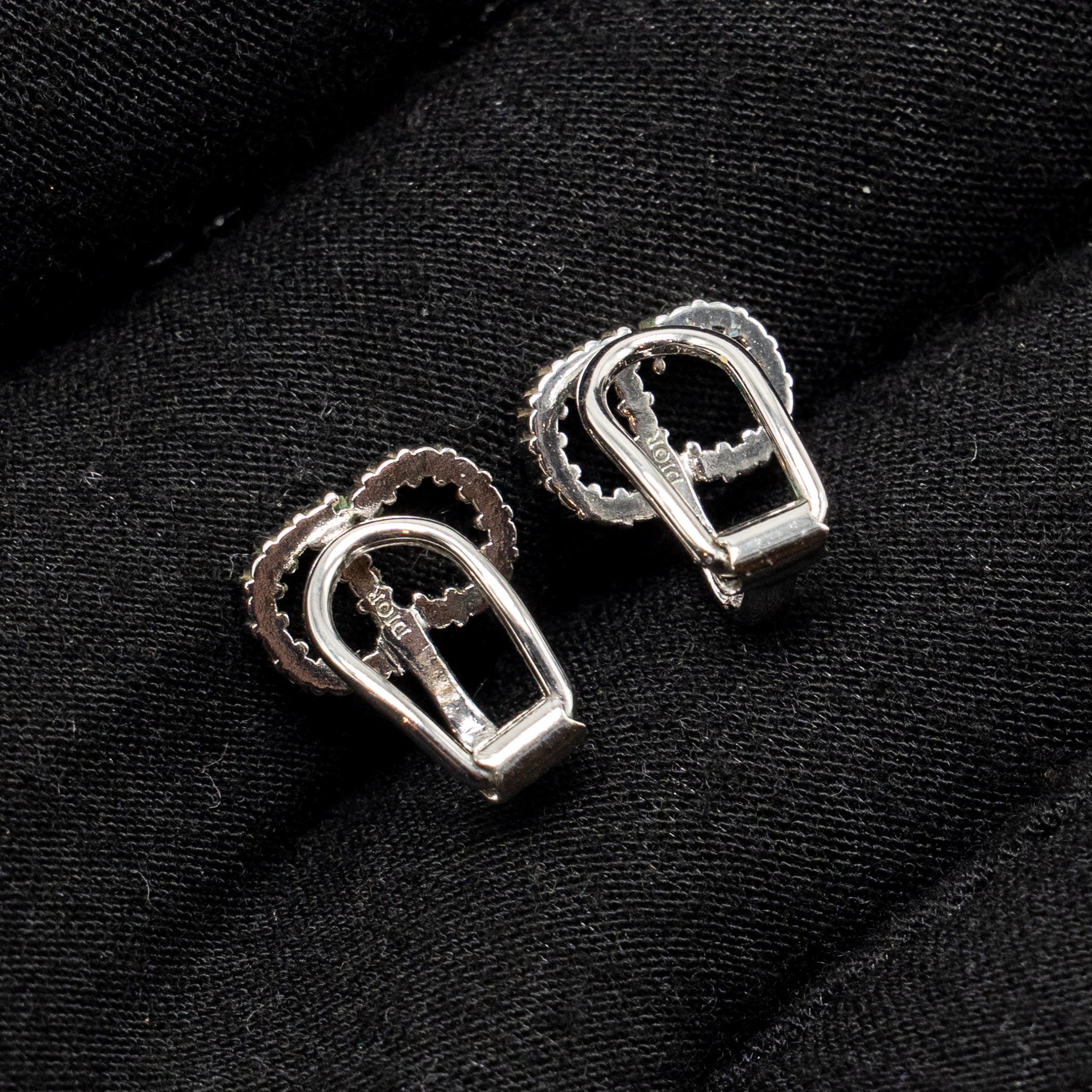 DIOR CRYSTAL CD EAR CLIPS SILVER/GOLD TONE (SELL IN A SET)