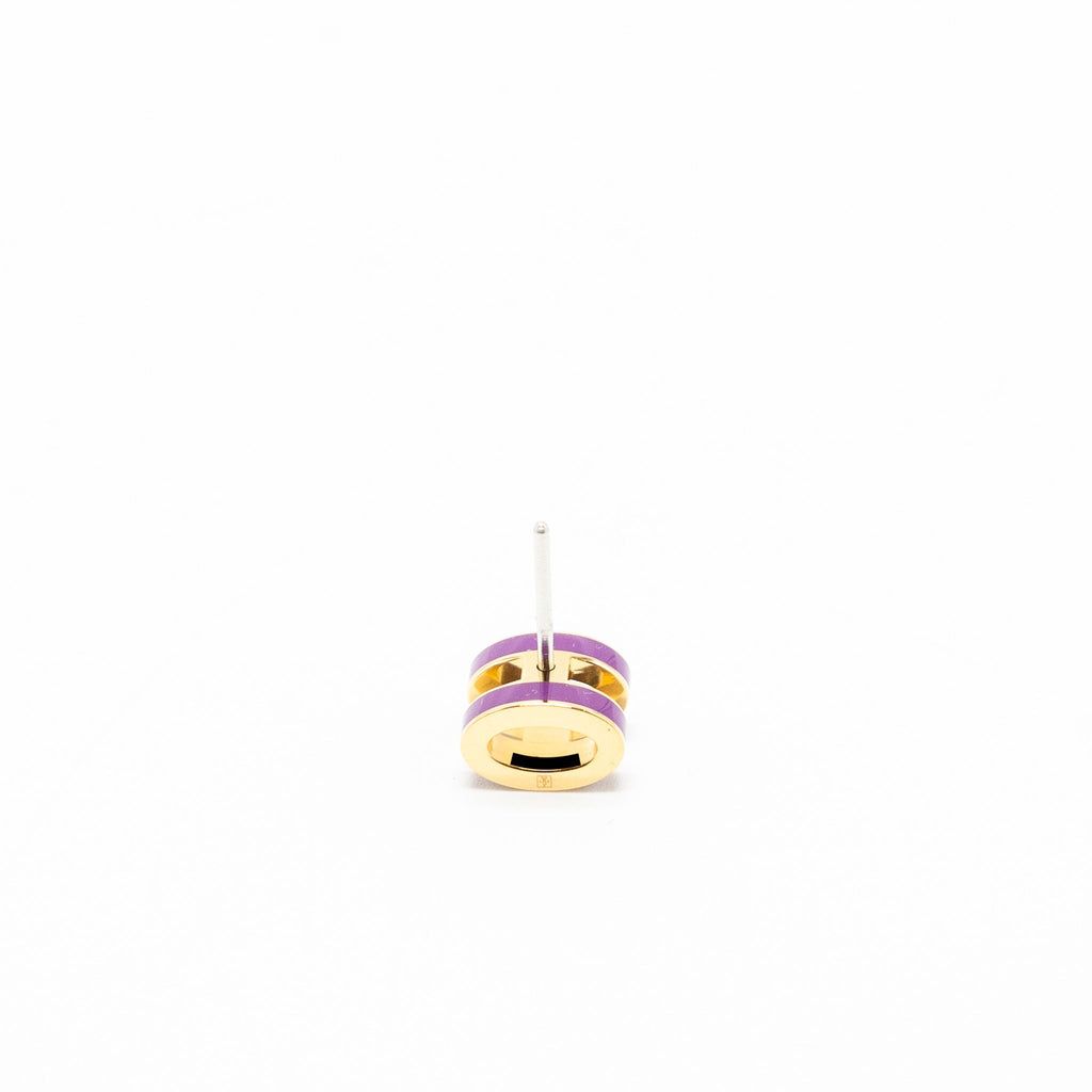 HERMES MINI POP H EARRINGS ANEMONE GHW
