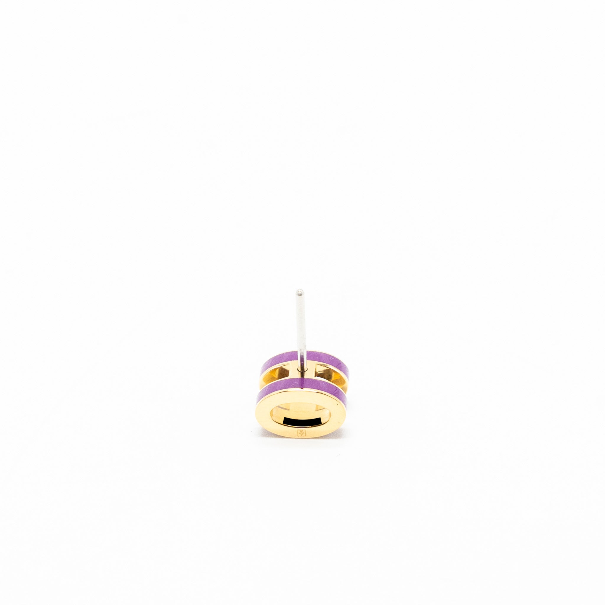 HERMES MINI POP H EARRINGS ANEMONE GHW