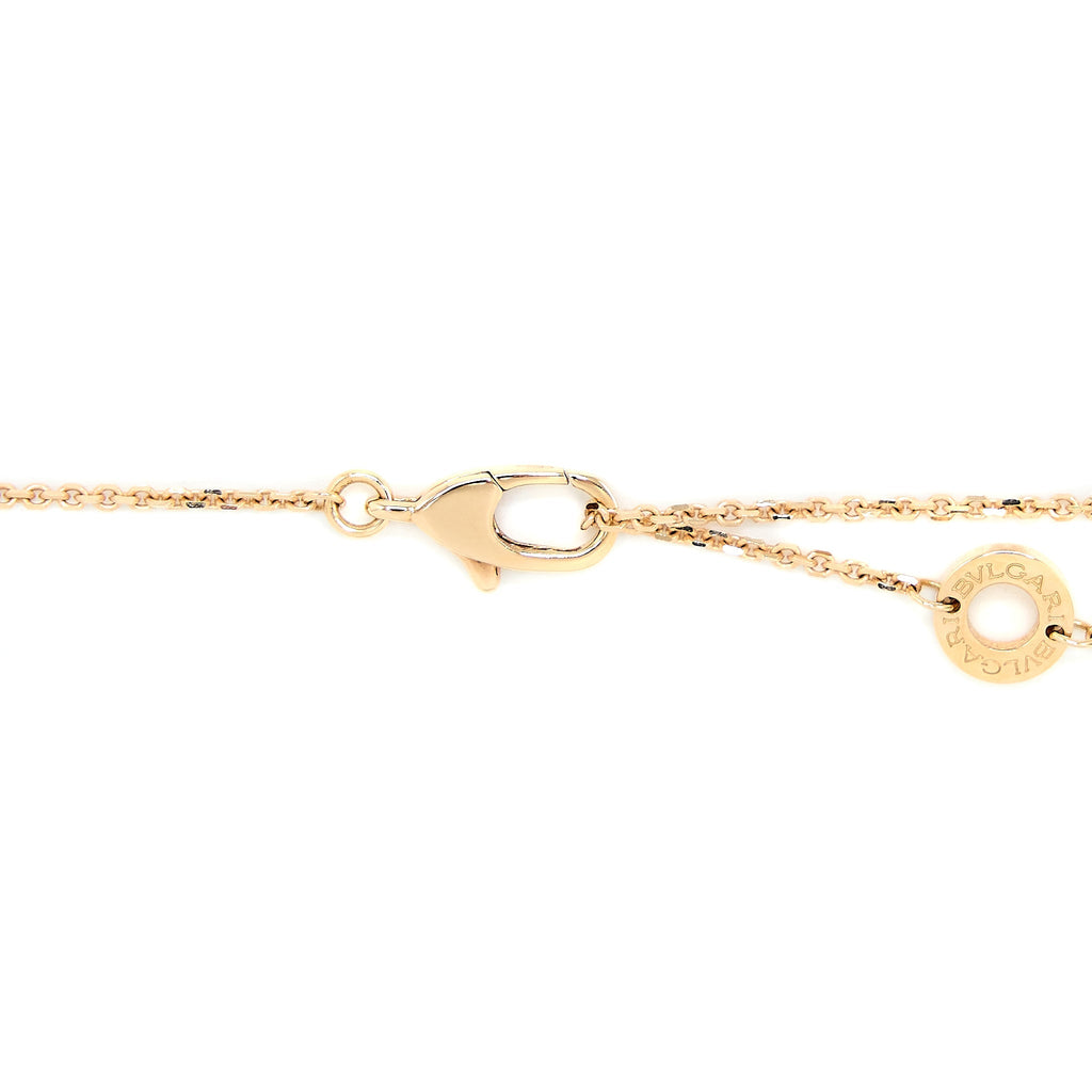 BVLGARI DIVA`S DREAM NECKLACE MOTHER OF PEARL WITH DIAMOND ROSE GOLD