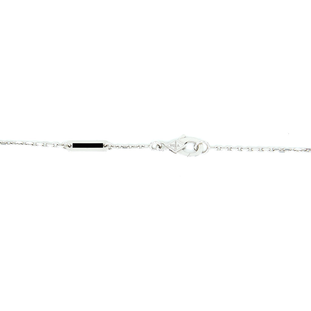VAN CLEEF & ARPELS VINTAGE ALHAMBRA PENDANT MOTHER OF PEARL WHITE GOLD