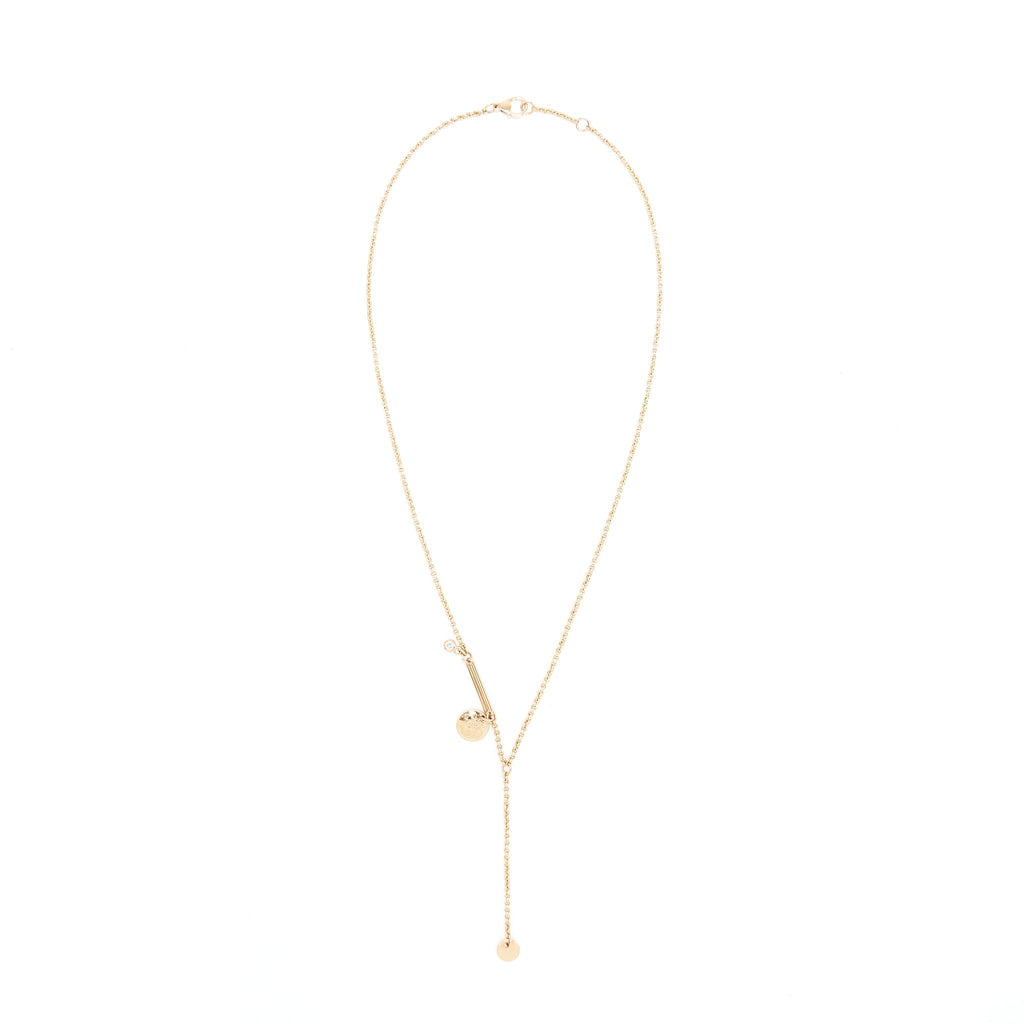 HERMES EX-LIBRIS PENDENT IN ROSE GOLD SET WITH A DIAMOND