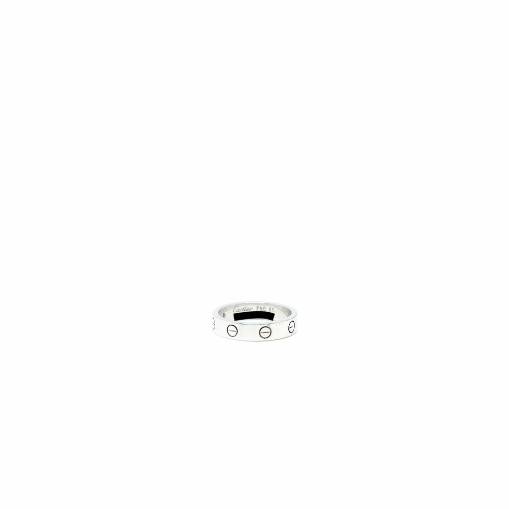 CARTIER LOVE WEDDING BAND WITH ONE DIAMOND WHITE GOLD