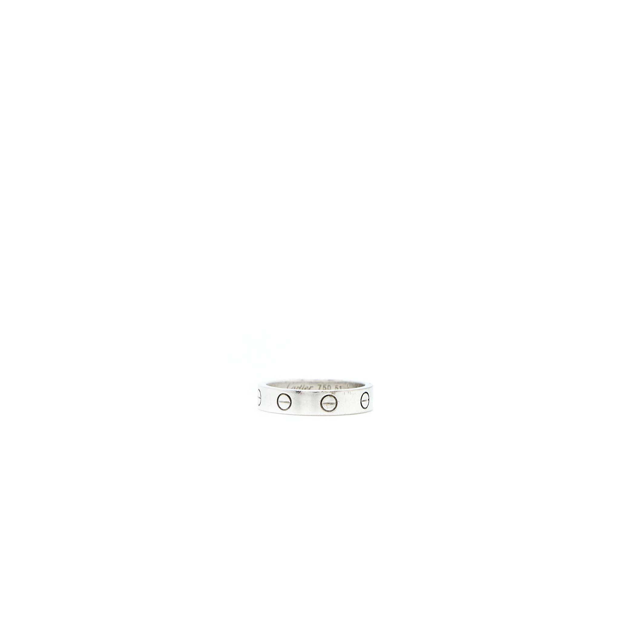 CARTIER LOVE WEDDING BAND WITH ONE DIAMOND WHITE GOLD