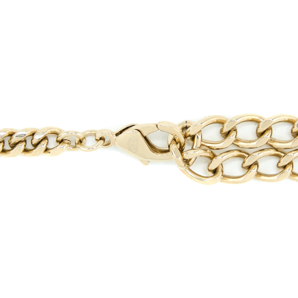 CHANEL 22S PERFUME BOTTLE/CC LOGO DROP NECKLACE/CHOKER LGHW