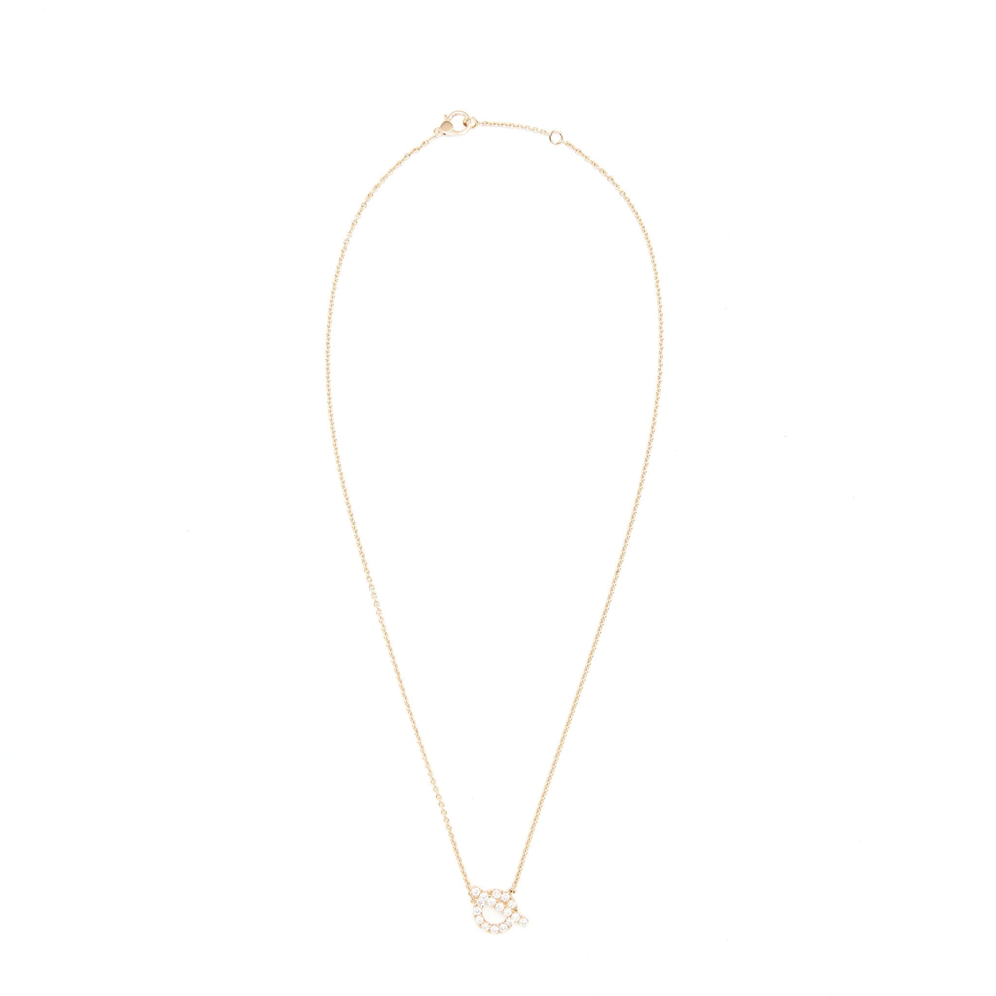 HERMES FINESSE PENDANT ROSE GOLD WITH DIMONDS