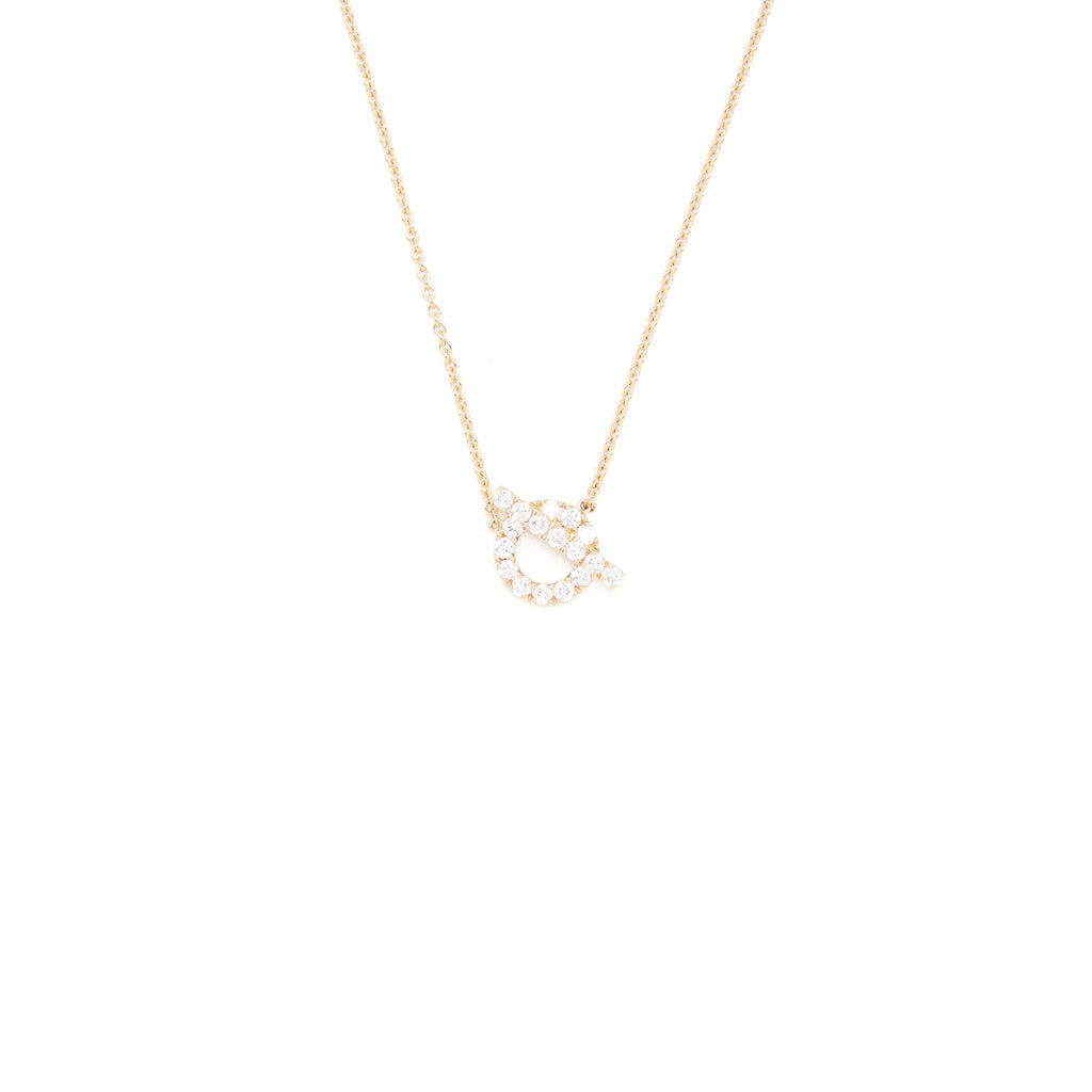 HERMES FINESSE PENDANT ROSE GOLD WITH DIMONDS