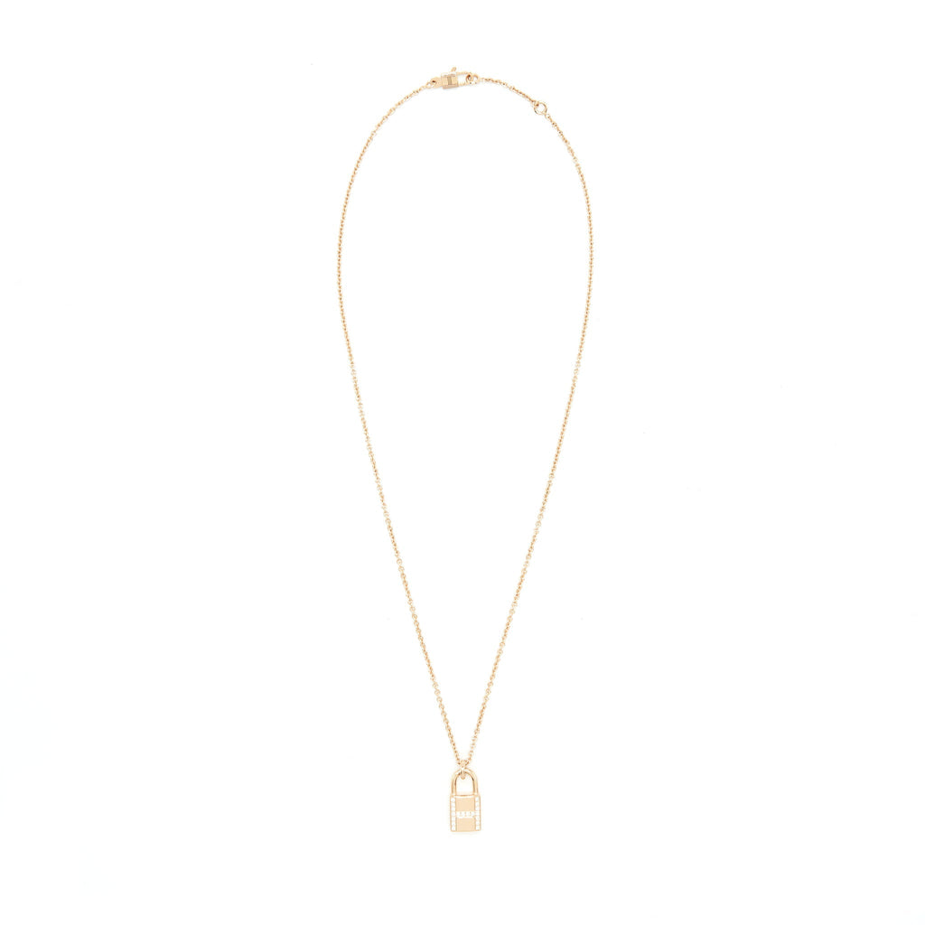 HERMES AMULETTES CADENAS PENDANT ROSE GOLD WITH DIMONDS
