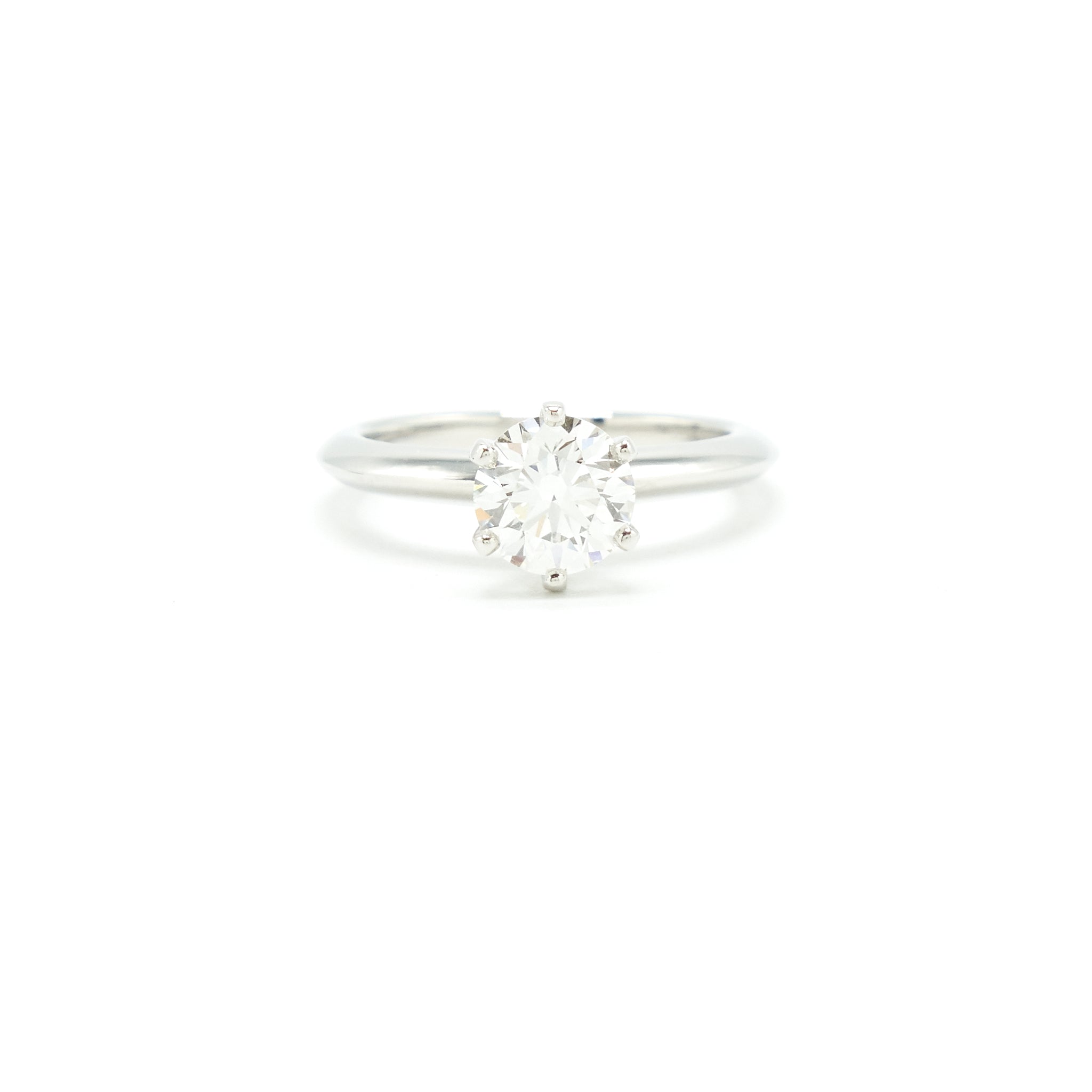 TIFFANY PLATINUM AND DIMOND SOLITAIRE RING 1.07 CARATS, I COLOR, VS1 CLARITY