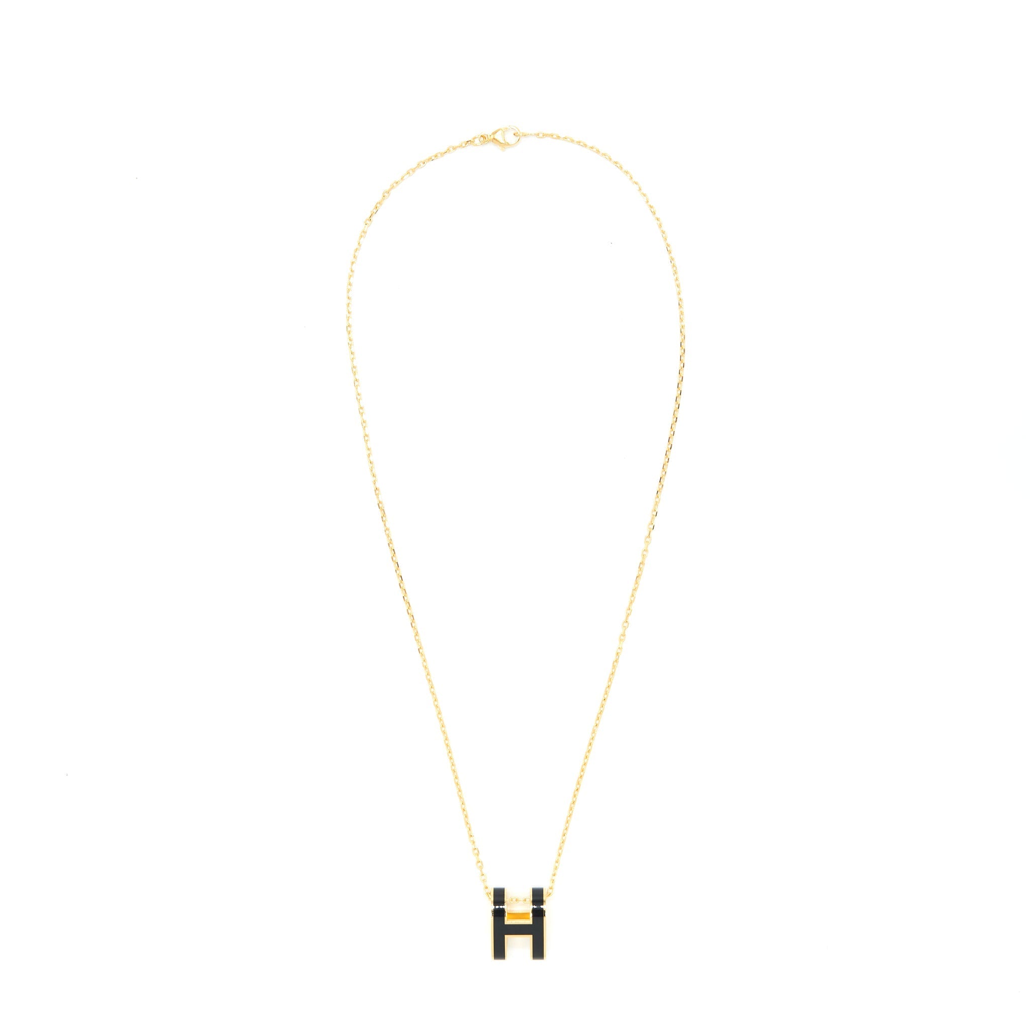 HERMES POP H PENDANT BLACK GHW