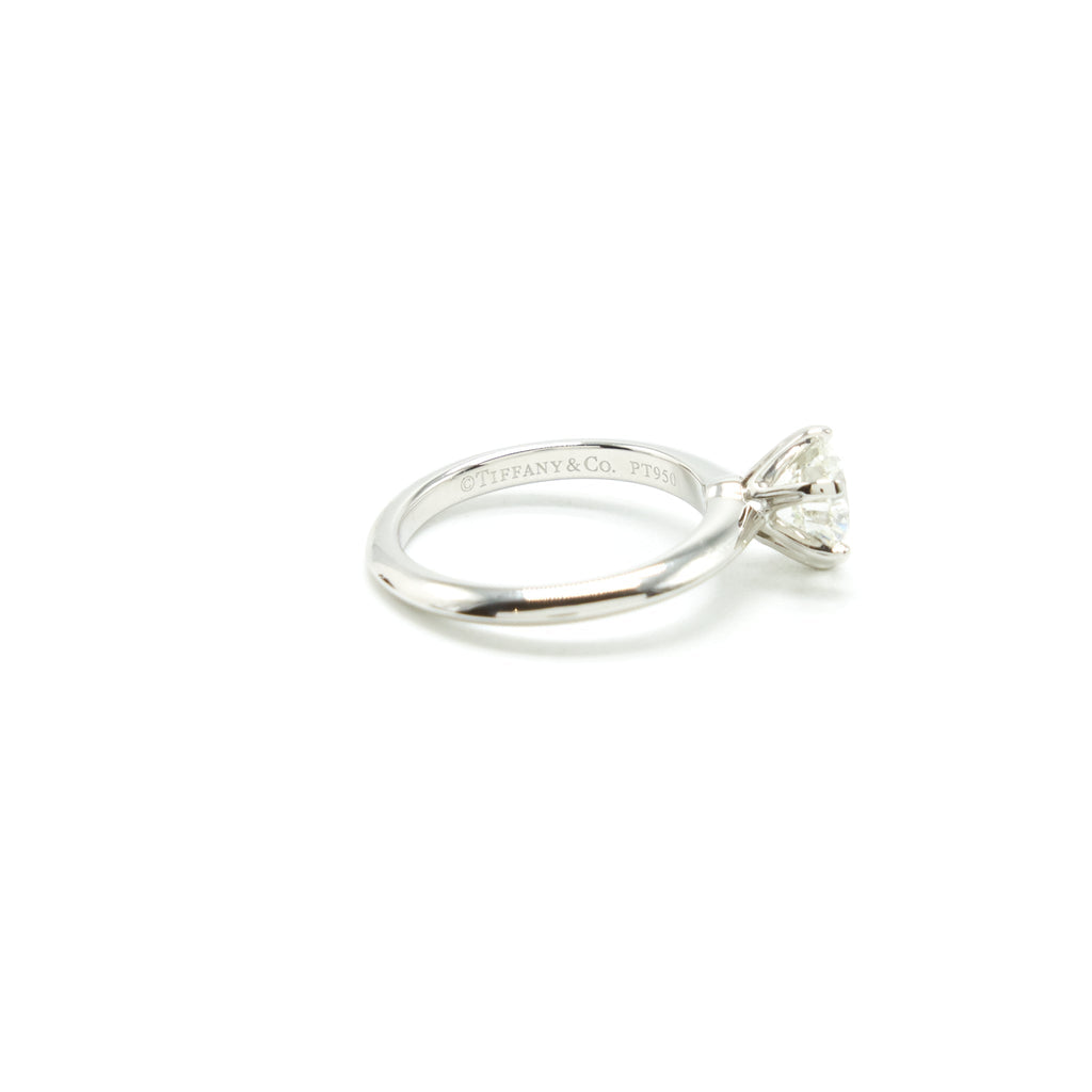TIFFANY PLATINUM AND DIMOND SOLITAIRE RING 1.07 CARATS, I COLOR, VS1 CLARITY