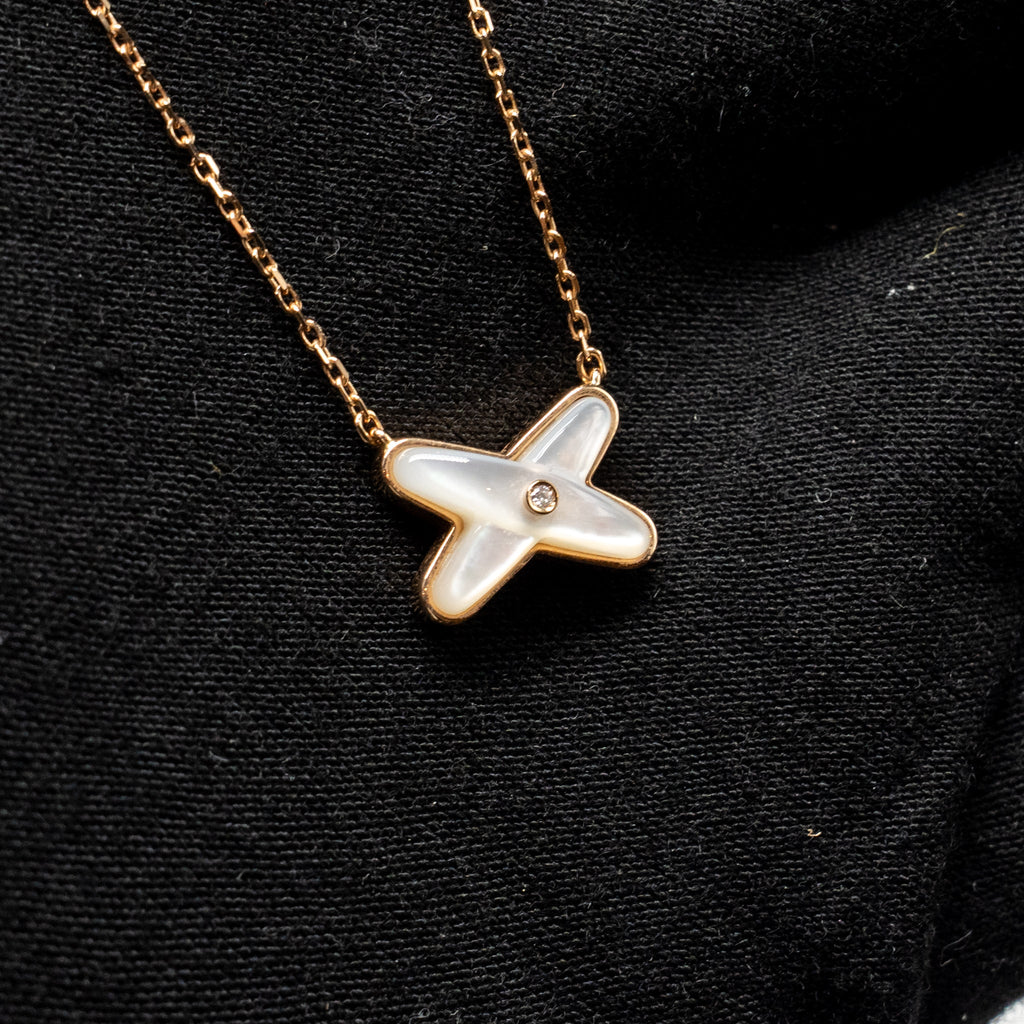 CHAUMET JEUX DE LIENS PENDANT ROSE GOLD / MOTHER OF PEARL / DIAMOND
