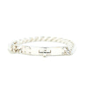 HERMES KELLY GOURMETTE BRACELET IN STERLING SILVER WITH KELLY CLASP