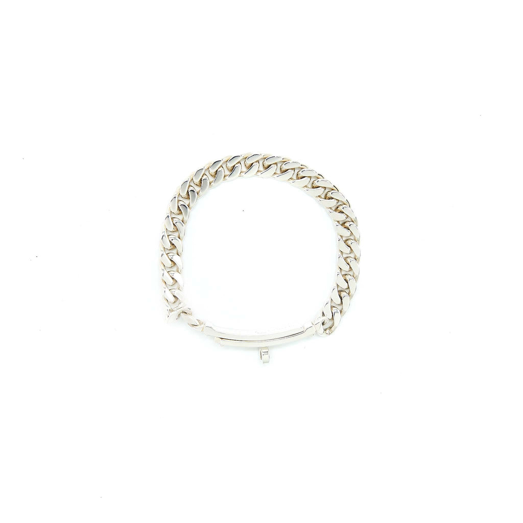 HERMES KELLY GOURMETTE BRACELET IN STERLING SILVER WITH KELLY CLASP