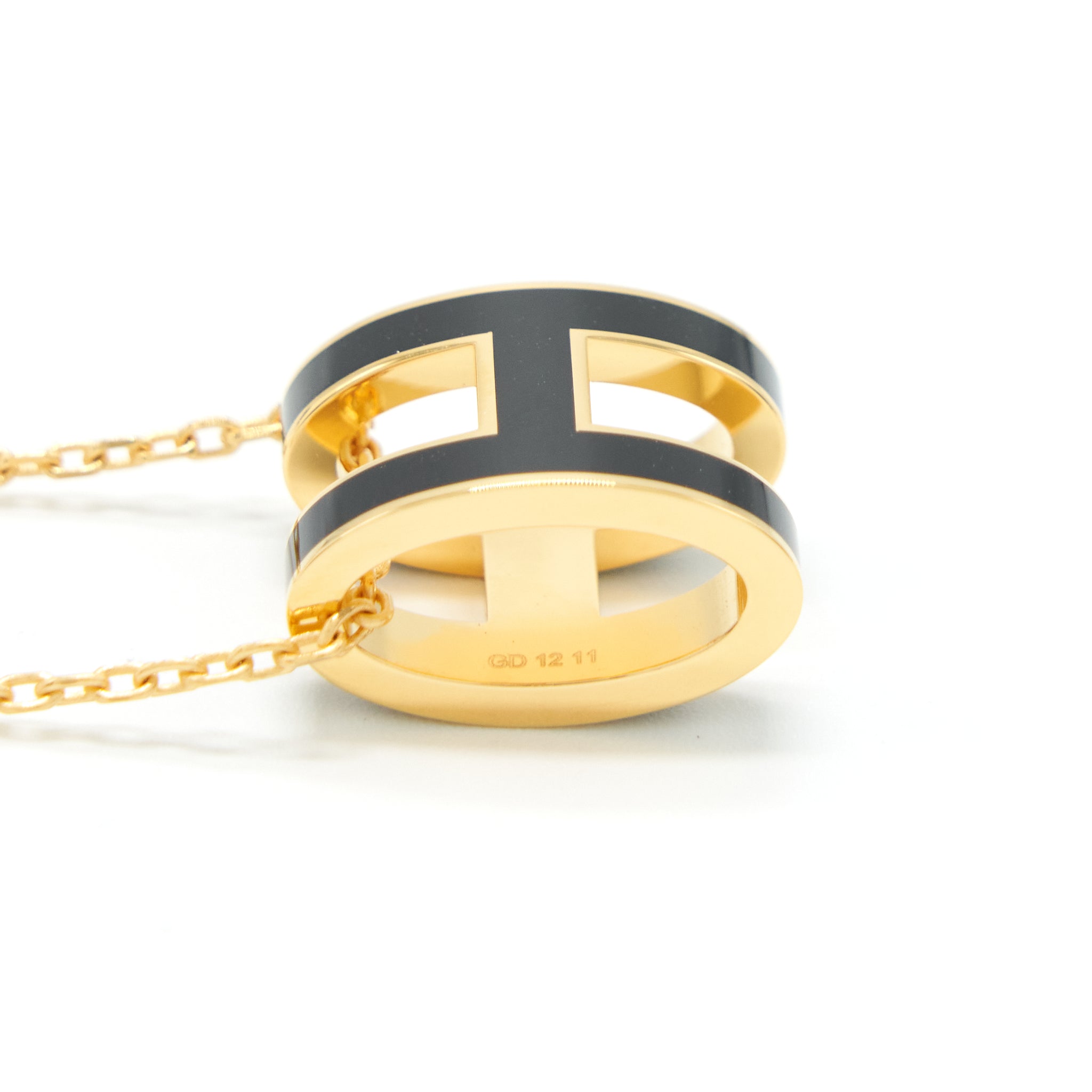 HERMES POP H PENDANT BLACK GHW