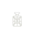 CHANEL CRYSTALS PERFUME BOTTLE CC LOGO BROOCH IRIDESCENT PINK