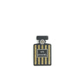 CHANEL PERFUME BOTTLE BROOCH RESIN WITH GLITTERS AND PEARLS BLACK/GOLD