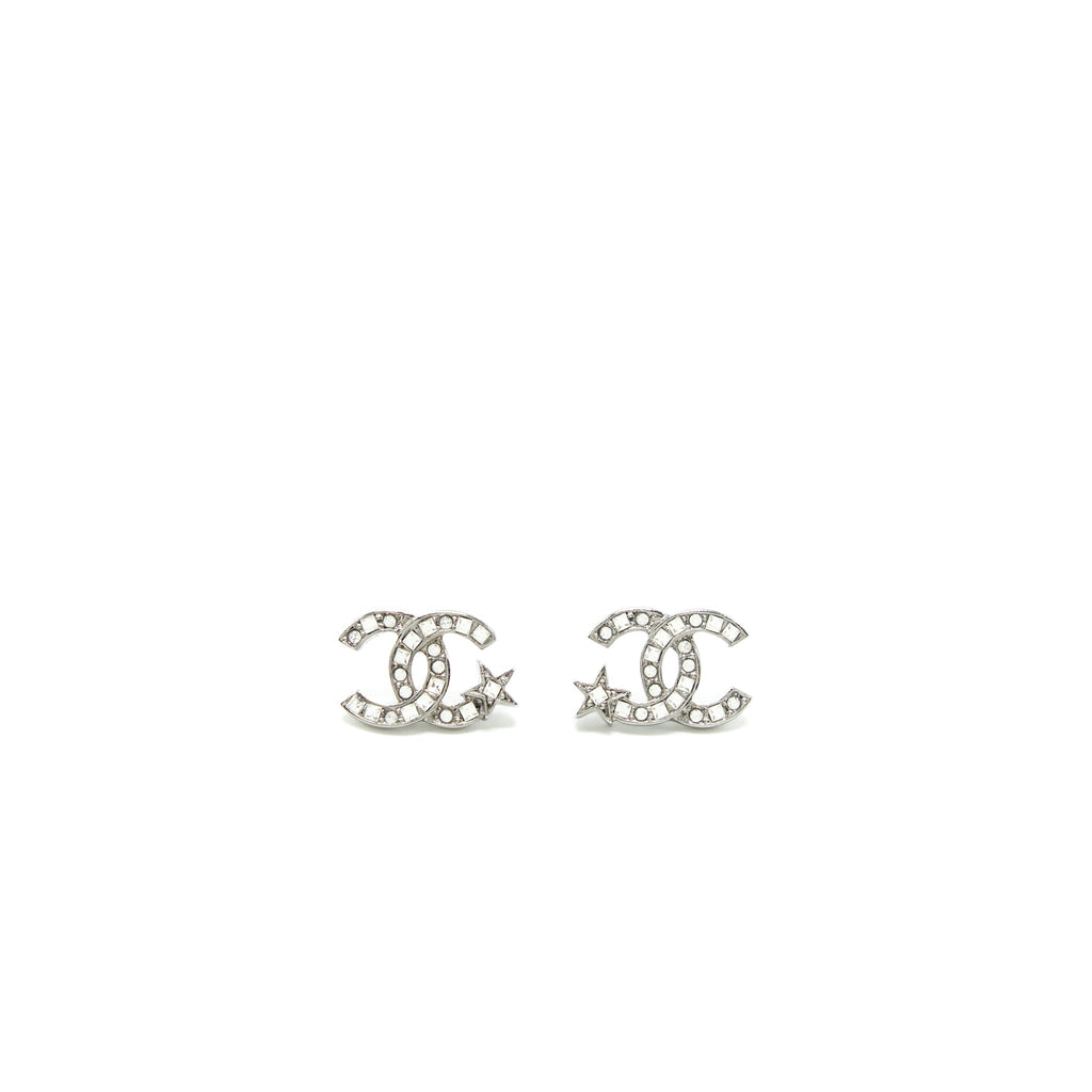 CHANEL CC AND STAR CRYSTALS EARRING SHW