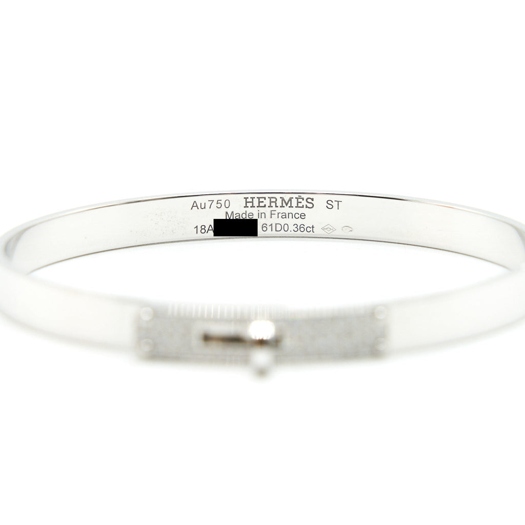 HERMES KELLY BRACELET WHITE GOLD WITH 61 DIAMONDS
