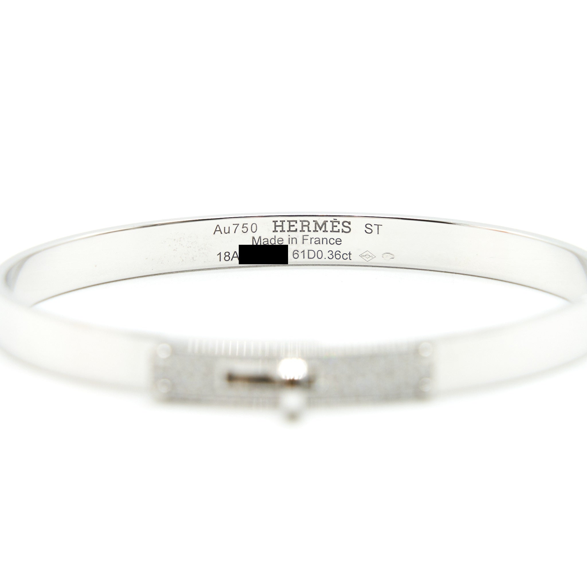 HERMES KELLY BRACELET WHITE GOLD WITH 61 DIAMONDS