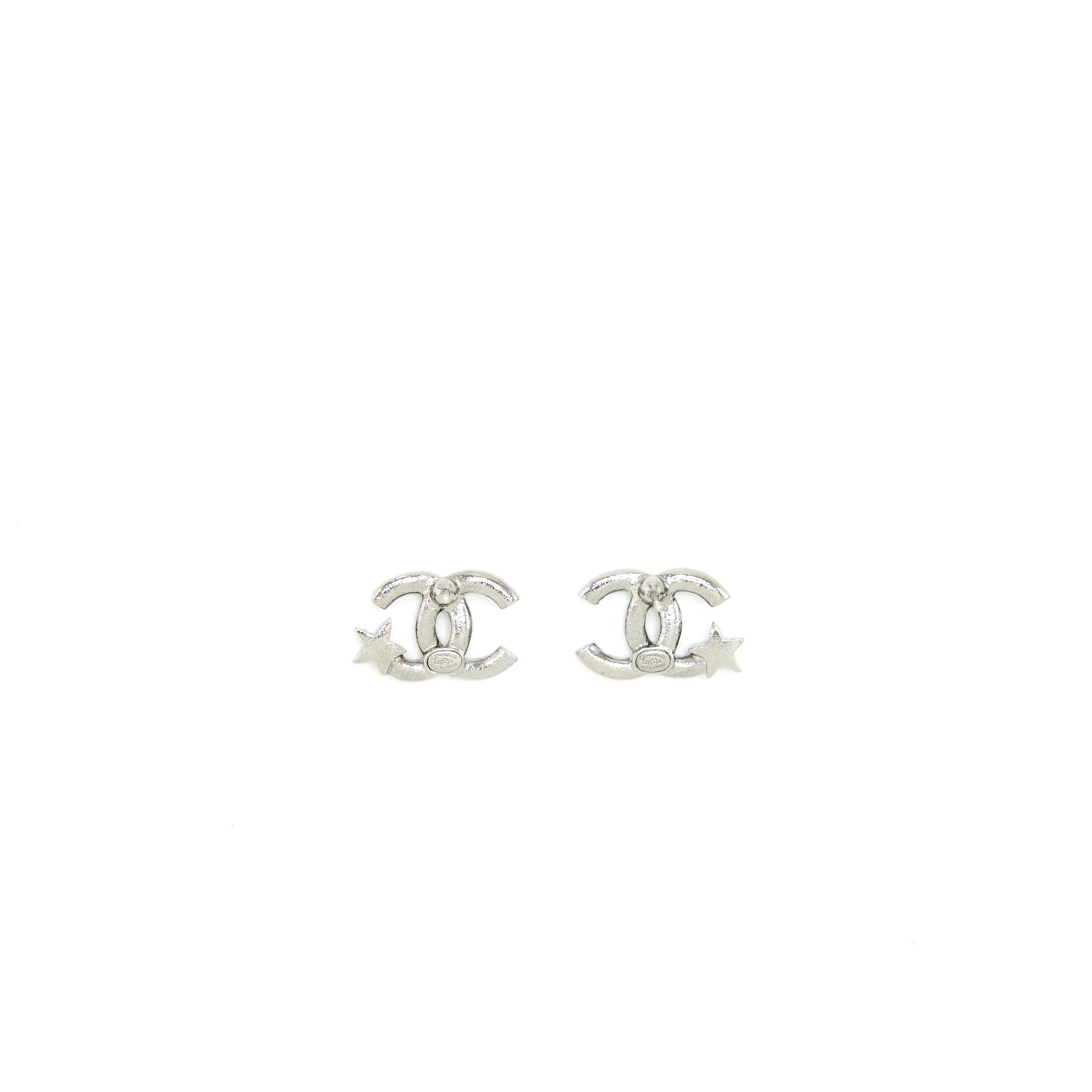 CHANEL CC AND STAR CRYSTALS EARRING SHW