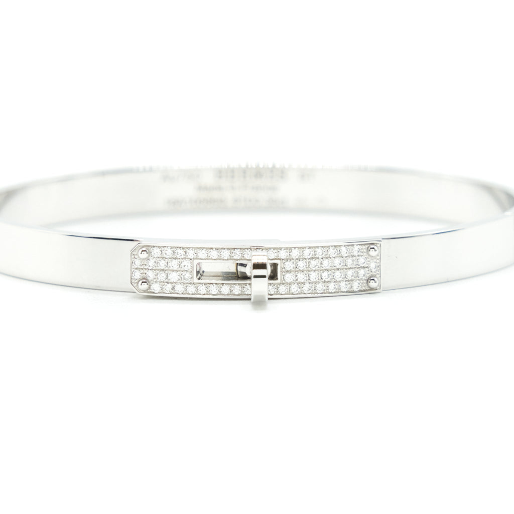 HERMES KELLY BRACELET WHITE GOLD WITH 61 DIAMONDS