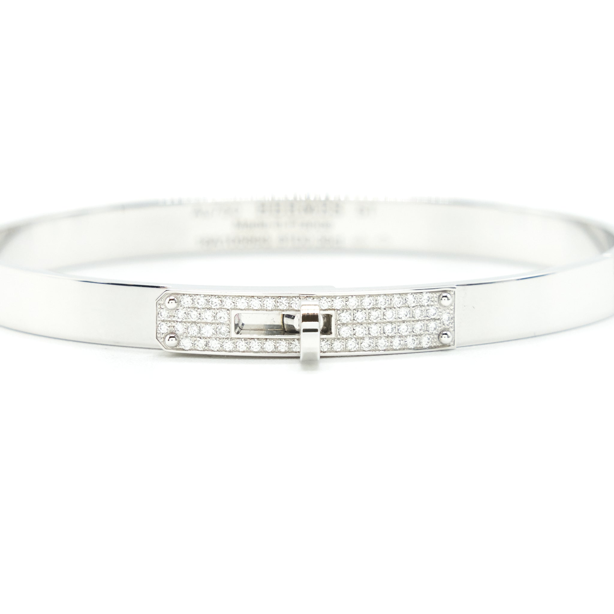 HERMES KELLY BRACELET WHITE GOLD WITH 61 DIAMONDS