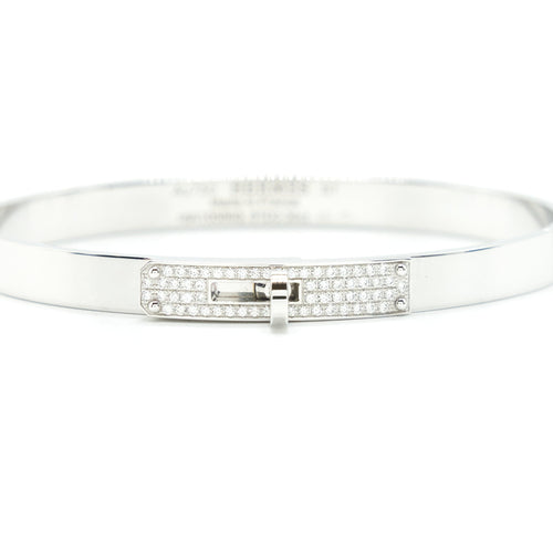 HERMES KELLY BRACELET WHITE GOLD WITH 61 DIAMONDS