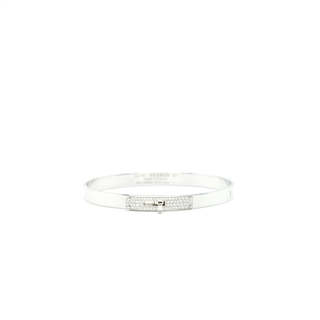 HERMES KELLY BRACELET WHITE GOLD WITH 61 DIAMONDS