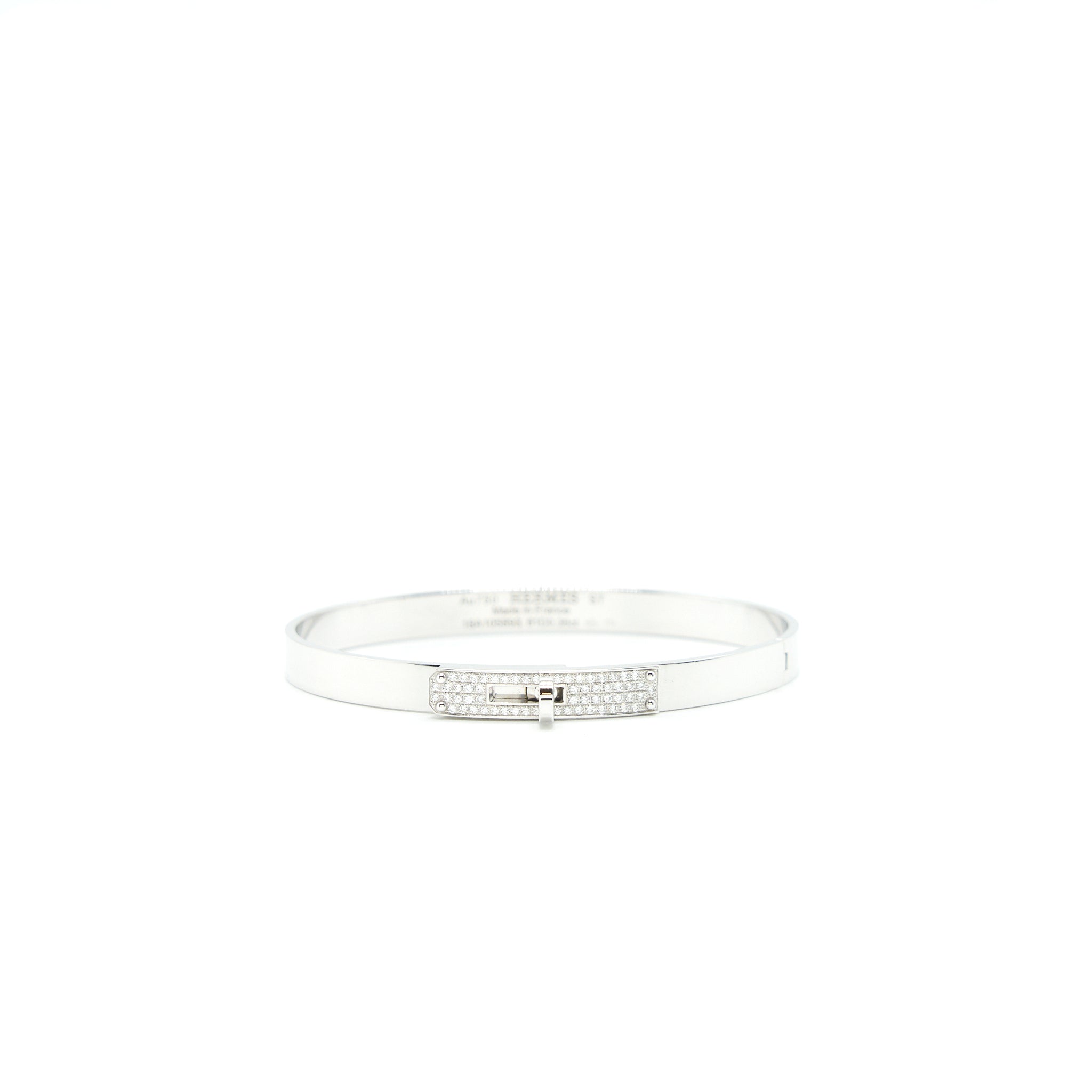 HERMES KELLY BRACELET WHITE GOLD WITH 61 DIAMONDS