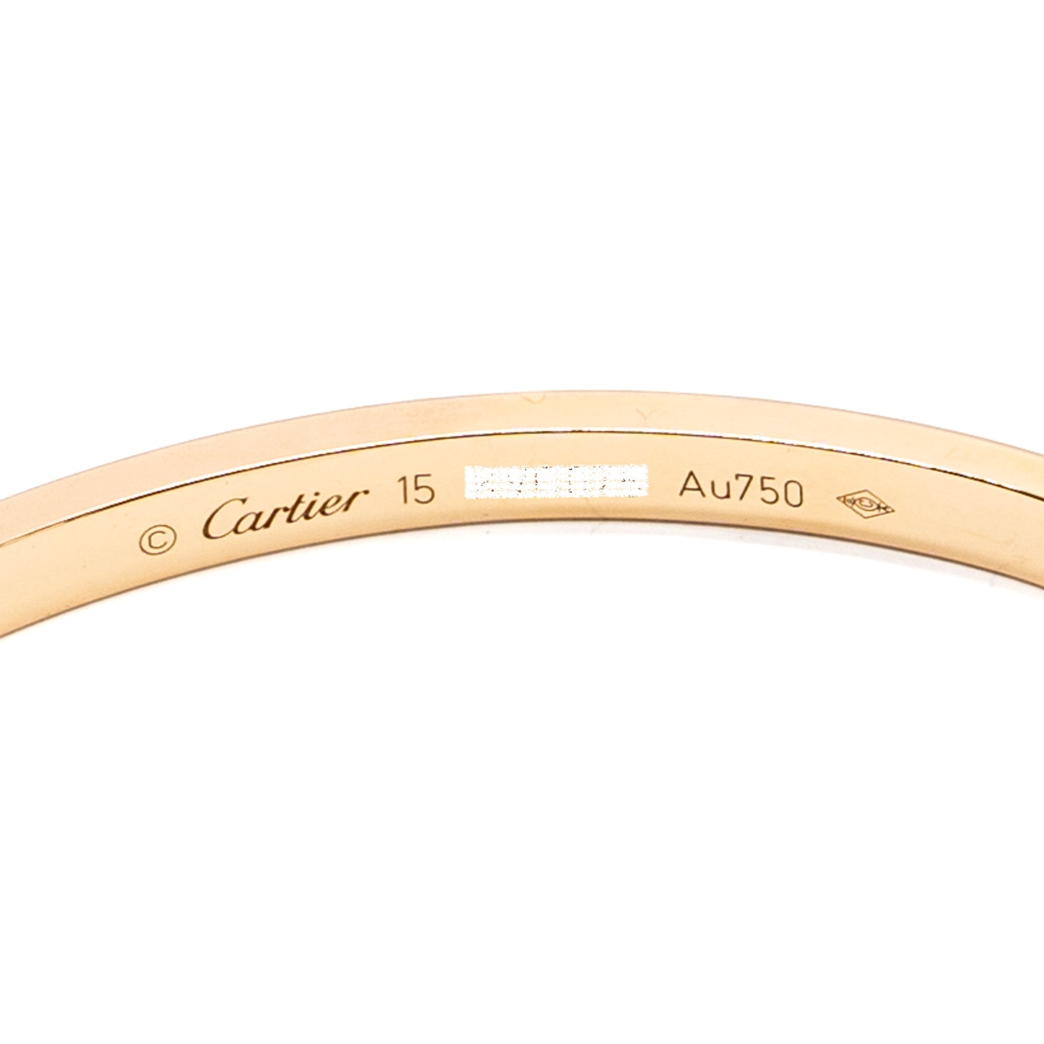 CARTIER LOVE BRACELET ROSE GOLD,6 DIAMONDS