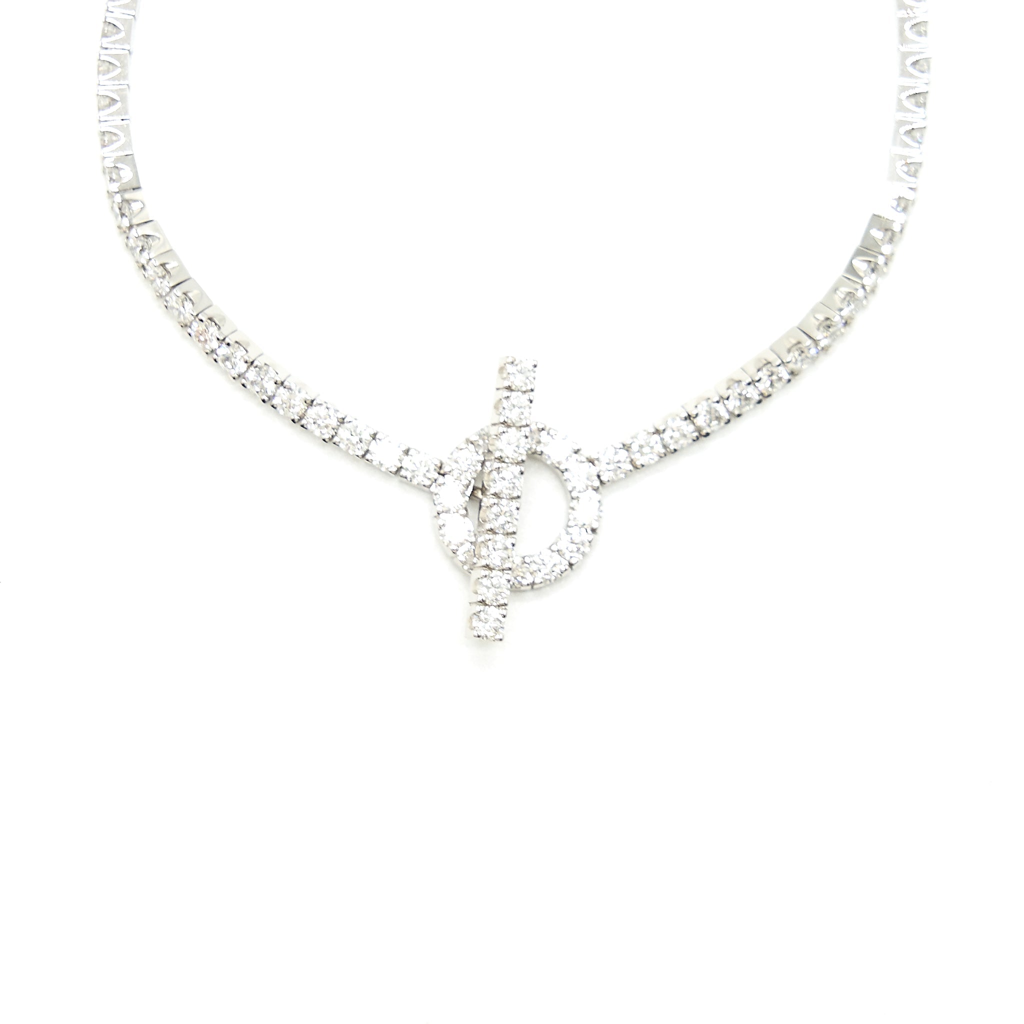 HERMES 18K WHITE GOLD WITH FULL DIAMONDS FINESSE BRACELET 2.65CT