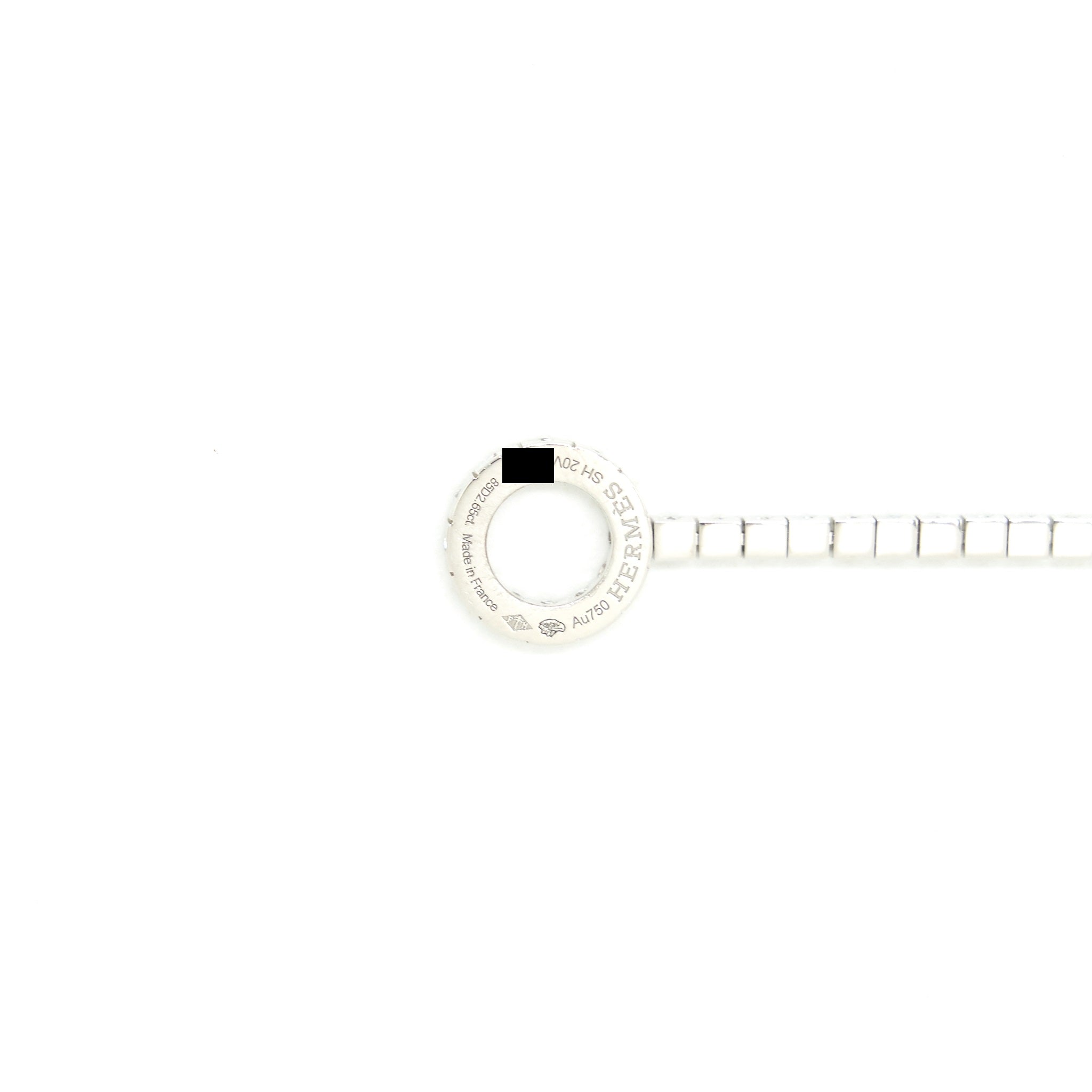 HERMES 18K WHITE GOLD WITH FULL DIAMONDS FINESSE BRACELET 2.65CT