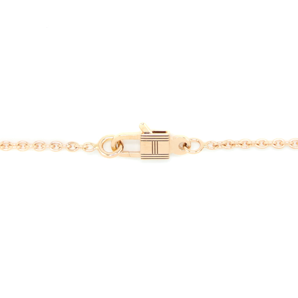 HERMES AMULETTE CONSTANCE NECKLACE/PENDANT ROSE GOLD WITH DIAMONDS