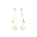 HERMES EX-LIBRIS EARRINGS IN STERLING SILVER AND ROSE GOLD