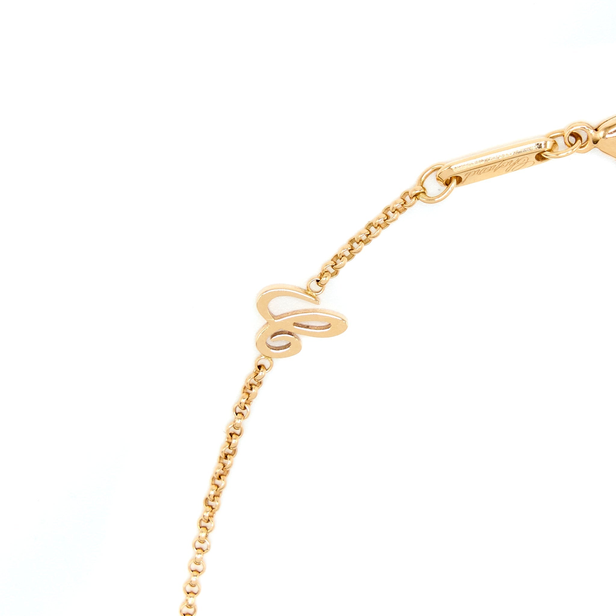 CHOPARD HAPPY HEART PENDANT 18K ROSE GOLD TURQUOISE