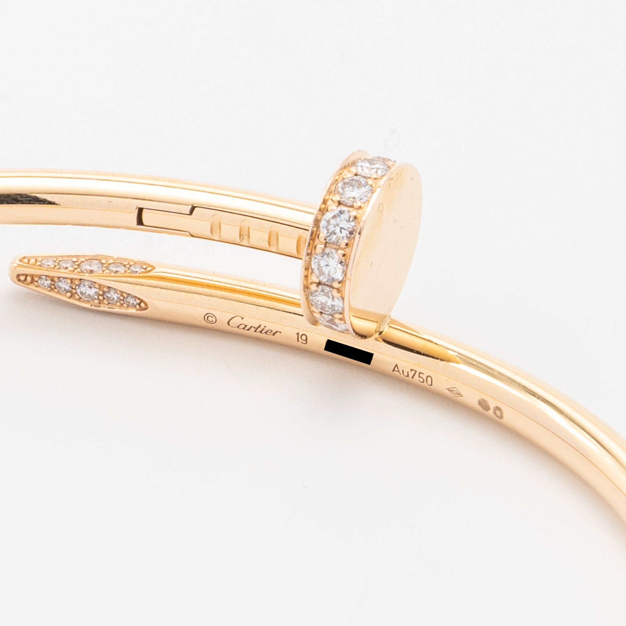 CARTIER JUSTE EN CLOU BRACELET YELLOW GOLD DIAMONDS