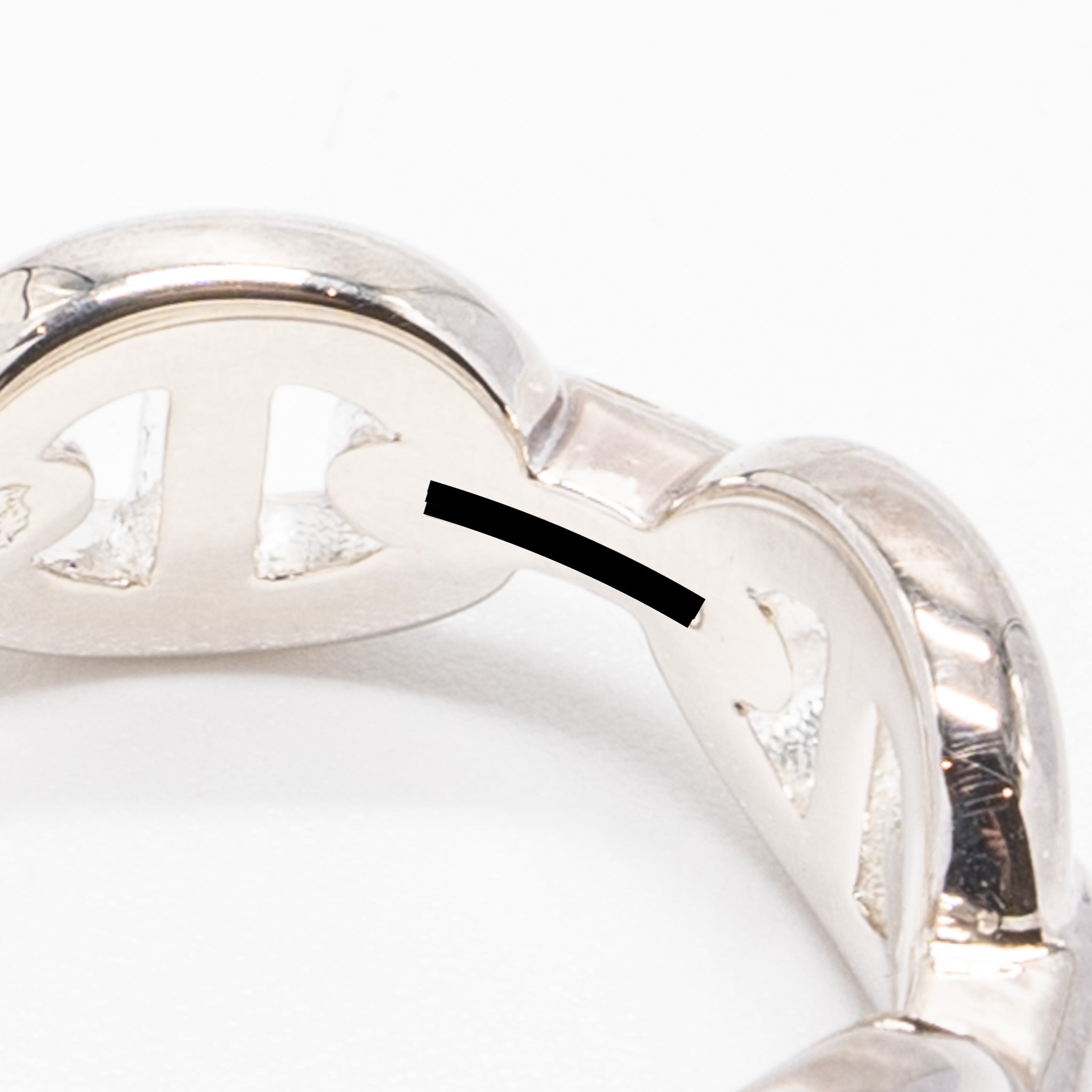 HERMES BAGUE ENCHAINEE RING STERLING SILVER