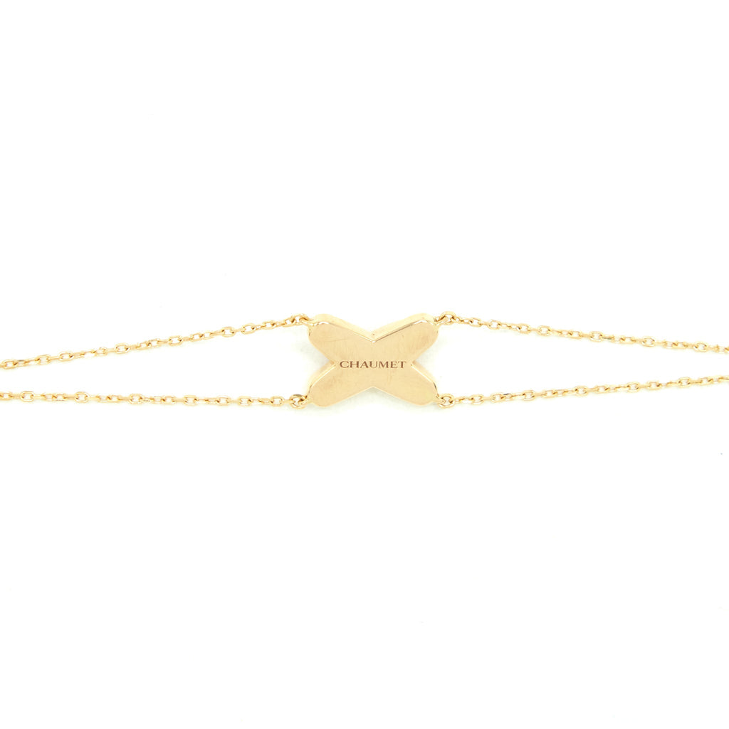 CHAUMET JEUX DE LIENS BRACELET PINK GOLD, DIAMOND AND MADDER RED LACQUER